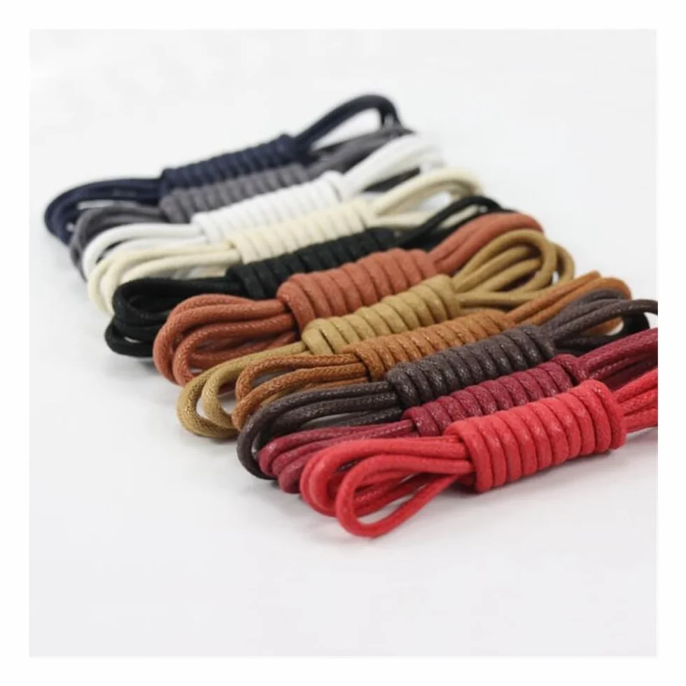 Lacci Delle Scarpe in Pelle Impermeabile Moda Nuovi Rotonda Corda 3Pairs Nero Marrone