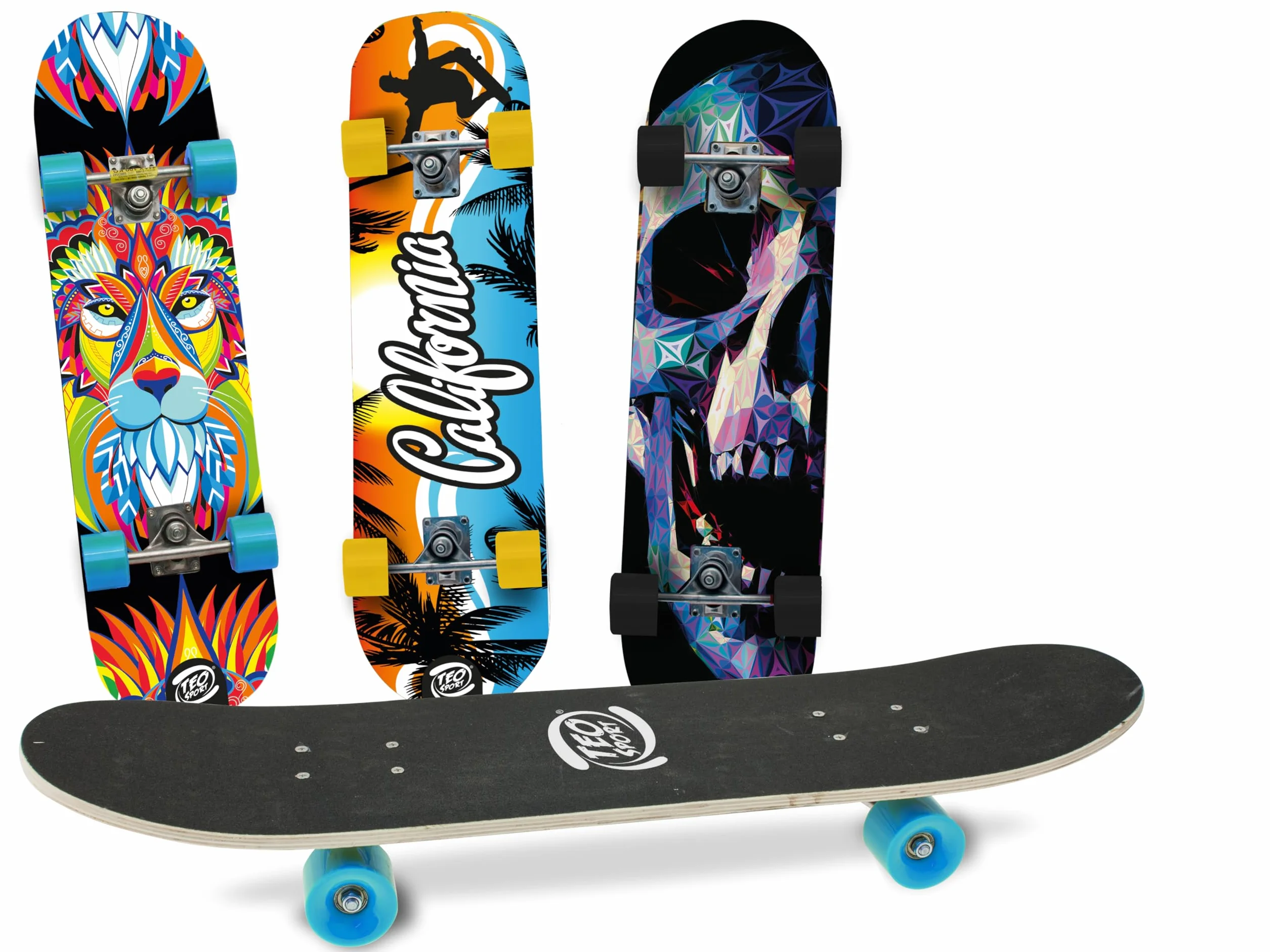 Teorema Skateboard Bambini 80cm ABEC-7 Legno Alluminio 100kg