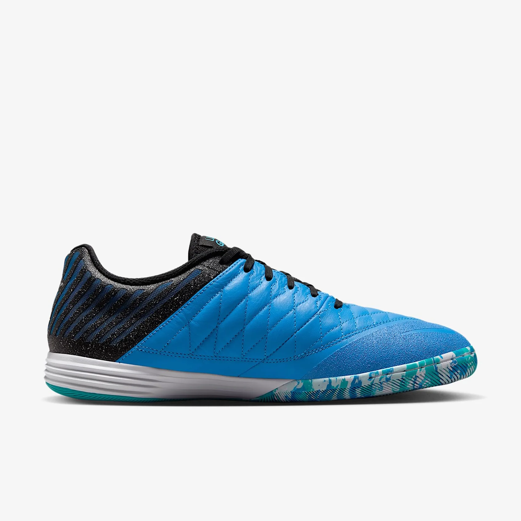 Nike Lunargato II Scarpe da Calcio Basse Interni Argento Metallizzato Blu Nettuno Nero
