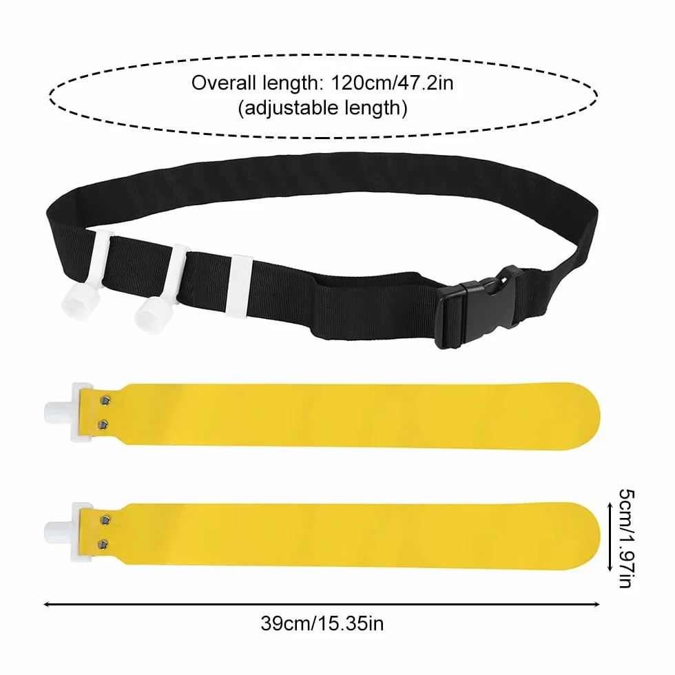 DONGKER Flag Football Belts, PVC Waist Belt 2 Flags Release Buckle per Allenamento