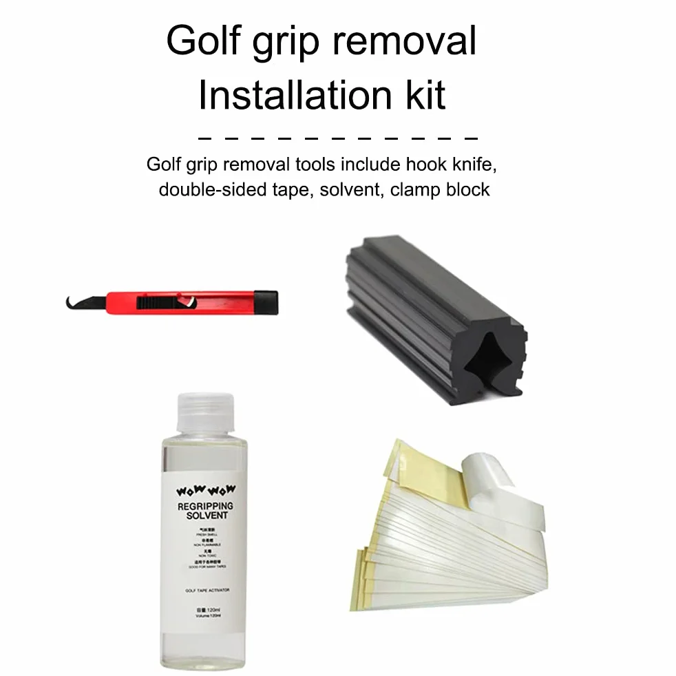 KENANLAN Kit Completo di Impugnature per Regripping Club 15 Nastri Morsetto Gancio Lama Solvente