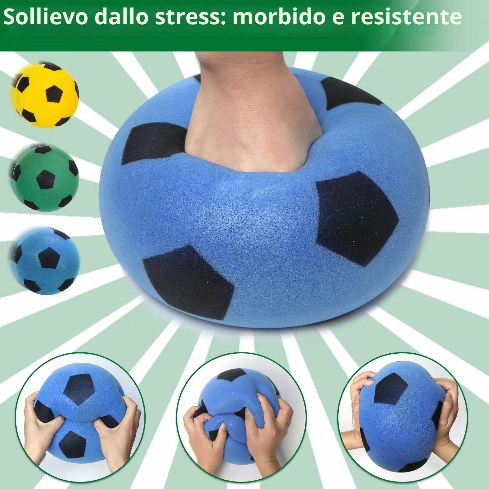 Palla di Spugna 21cm Softball Silenzioso Gommapiuma per Giochi Allenamento Indoor Outdoor
