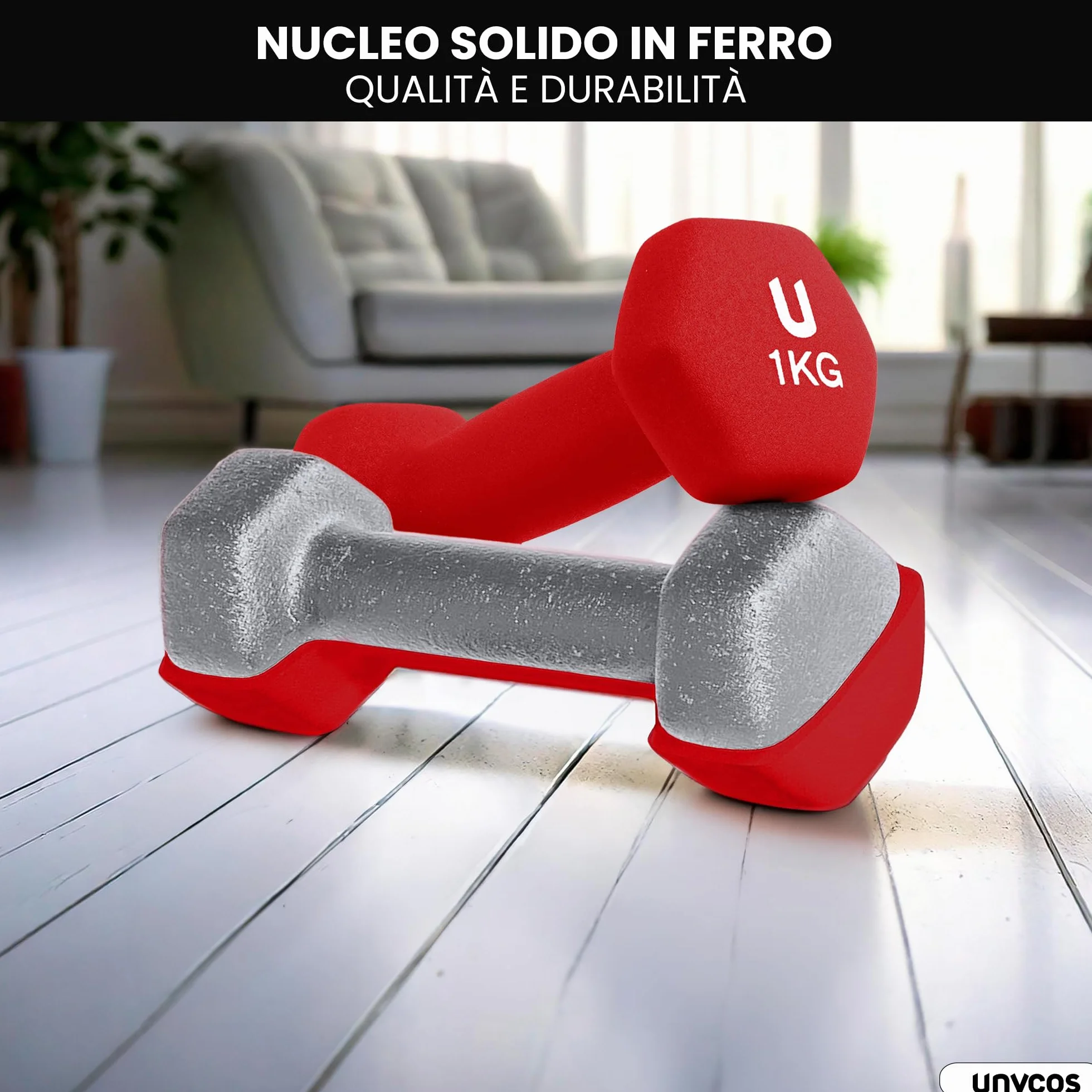 Manubri Esagonali Ghisa Neoprene 1-10 kg Set Pesi Antiscivolo Palestra Casa Fitness Allenamento Forza