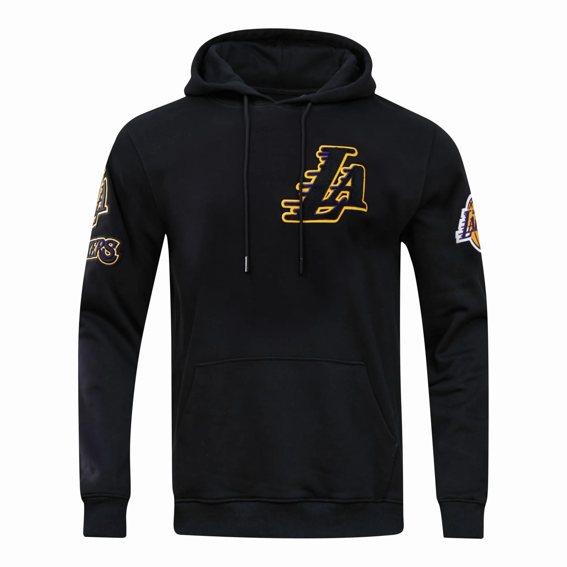 Pro Standard Felpa con Cappuccio da Uomo NBA Los Angeles Lakers in ciniglia, Nera, M