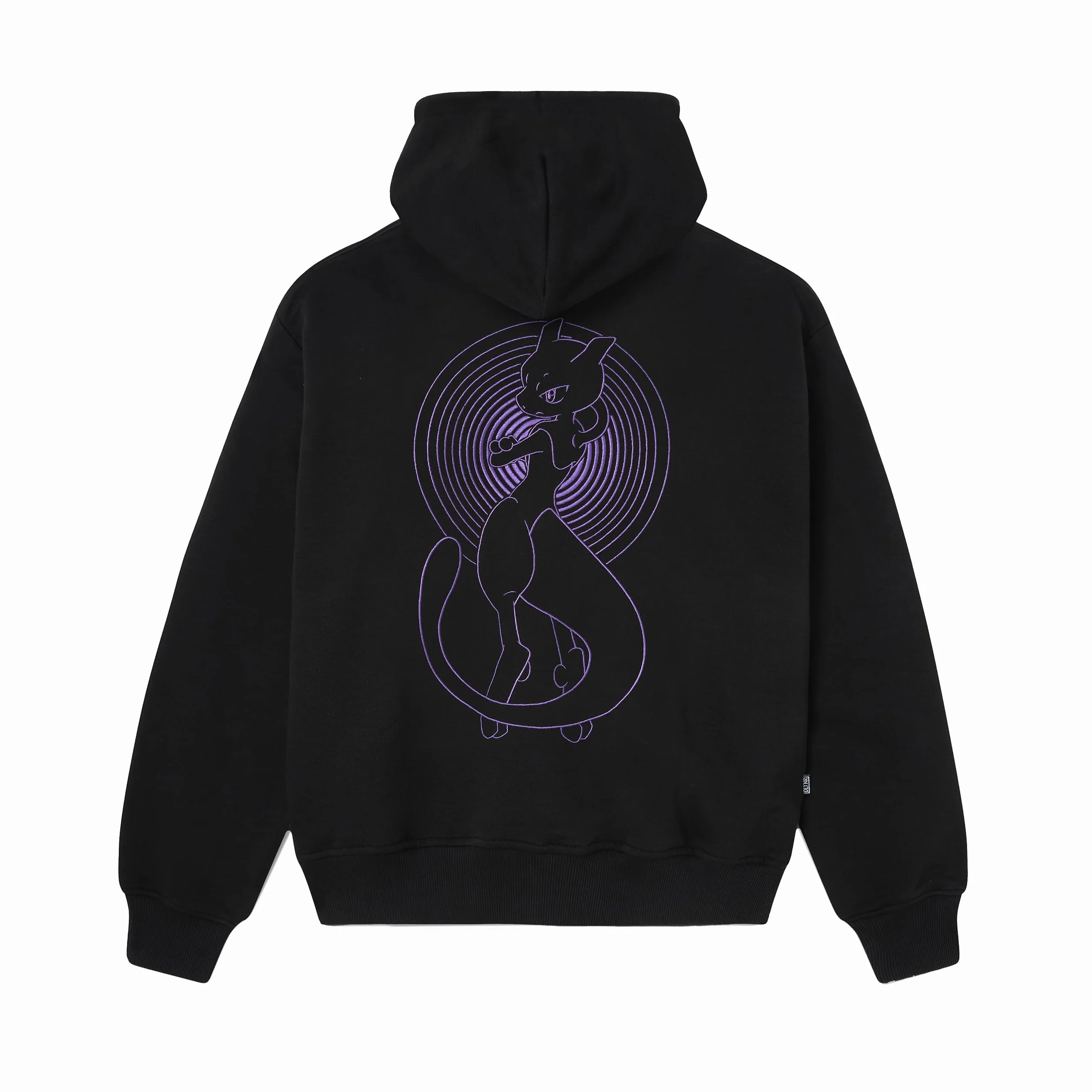 Dolly Noire Pokémon Felpa MewTwo, Nero - Unisex, Felpa in Cotone Misto con Ricami, Collezione Ufficiale