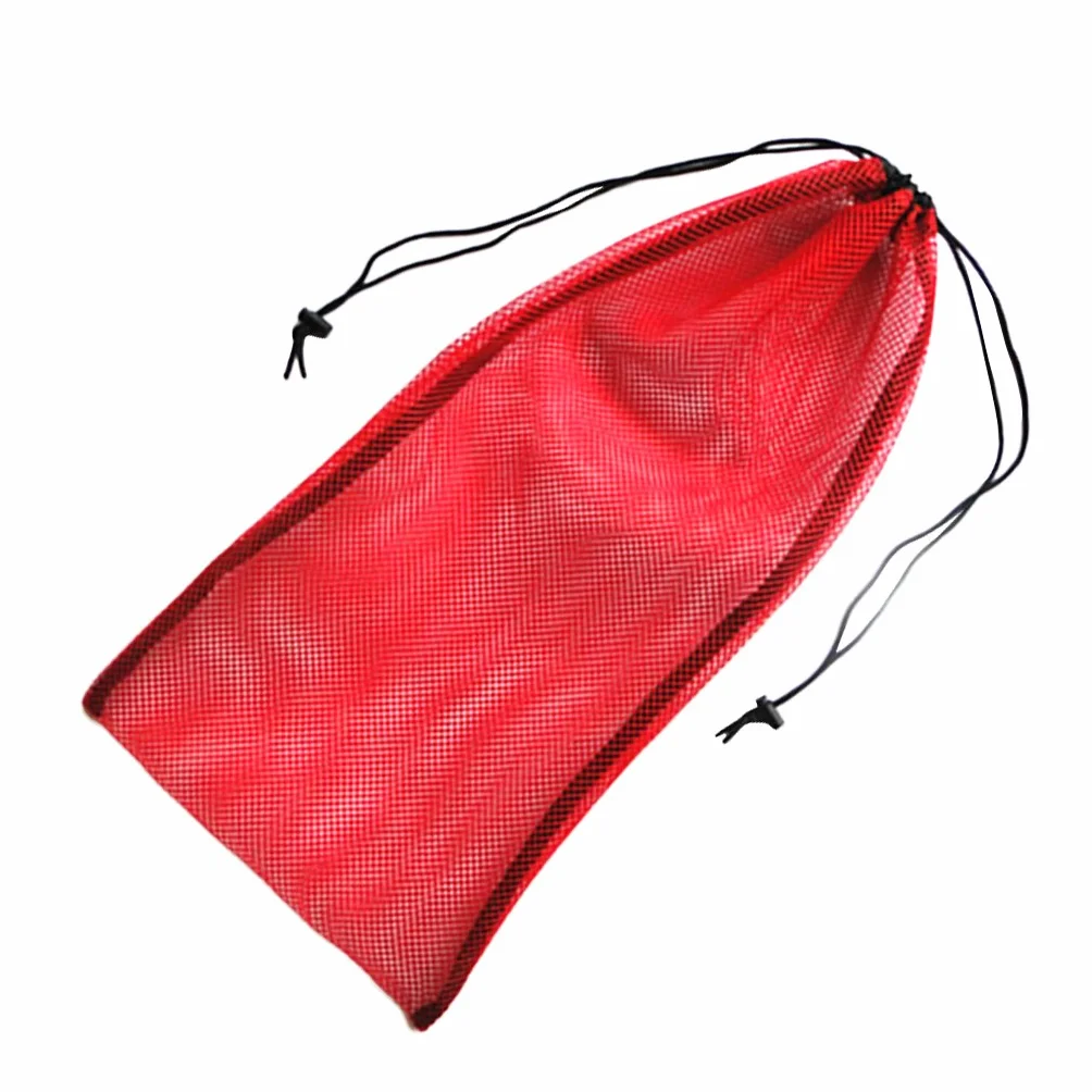 Torba a rete con coulisse per attrezzatura da snorkeling pinne subacquee maschera viola