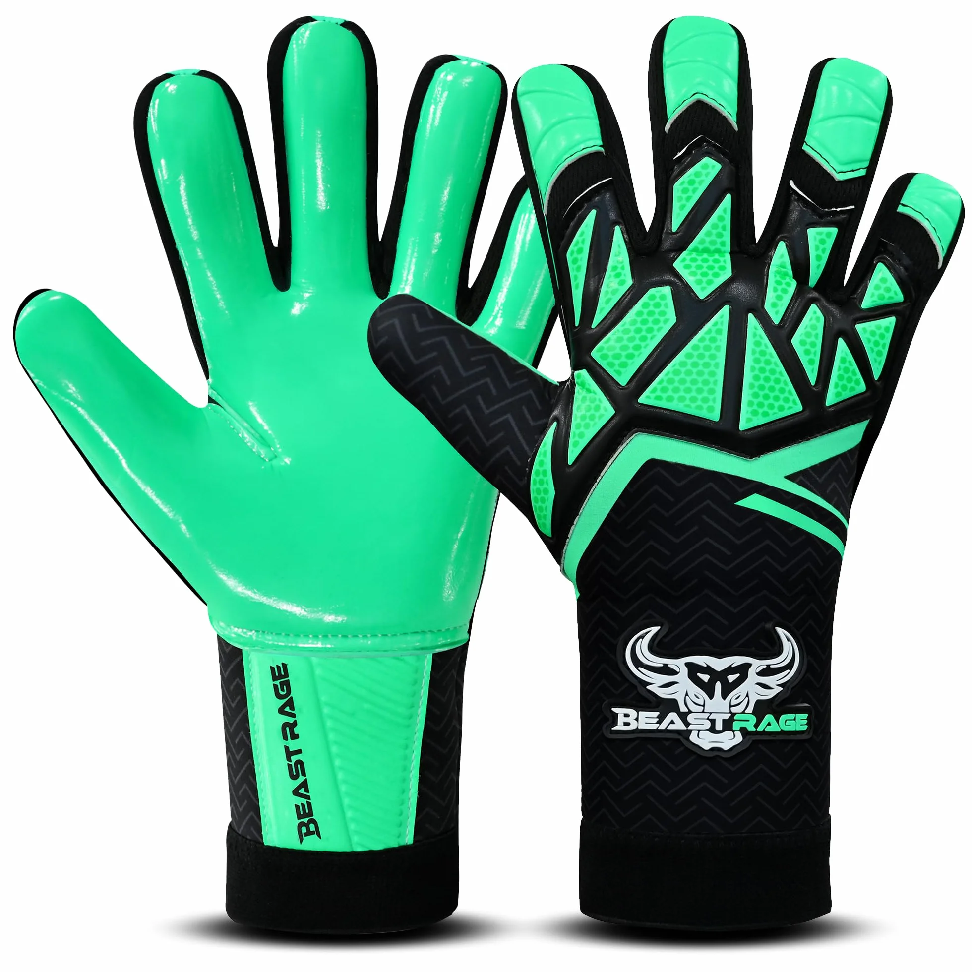 BEAST RAGE Guanti da portiere calcio bambini adolescenti adulti