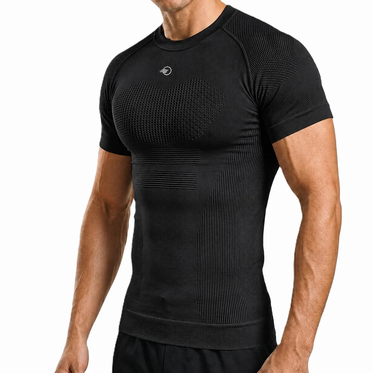 Modesty - Rashguard Uomo Compressione Traspirante – Aerazione Ascelle Torso Posteriore – MMA JJB Lotta Boxe – Bodybuilding Cross Training Fitness