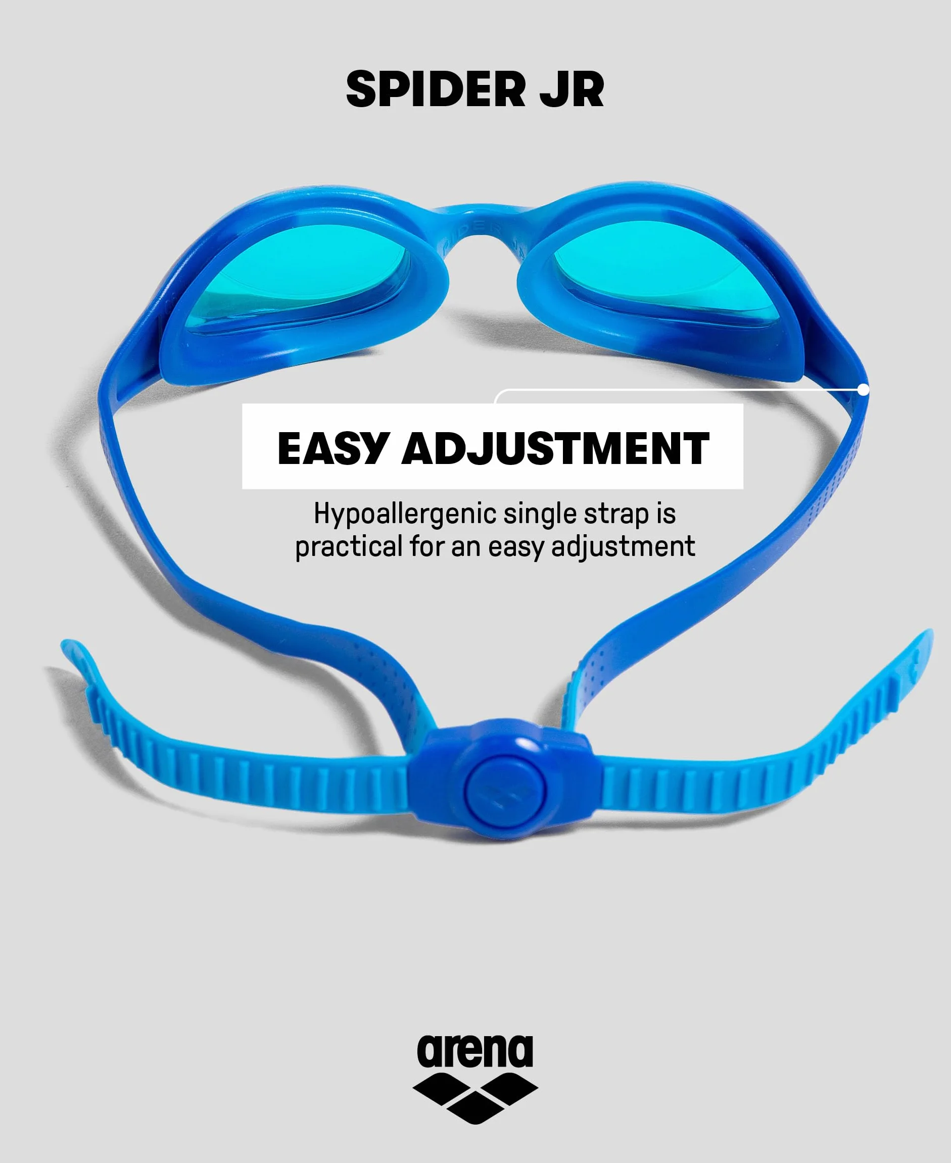 ARENA Spider Junior Mirror Occhialini Nuoto Anti-Appannamento Bambini Protezione UV Ponte Nasale Autoregolante