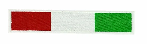 Toppa con Stemma della Bandiera dell'Italia, Fascia da Braccio, per Biker e Racing, Colore: Bianco