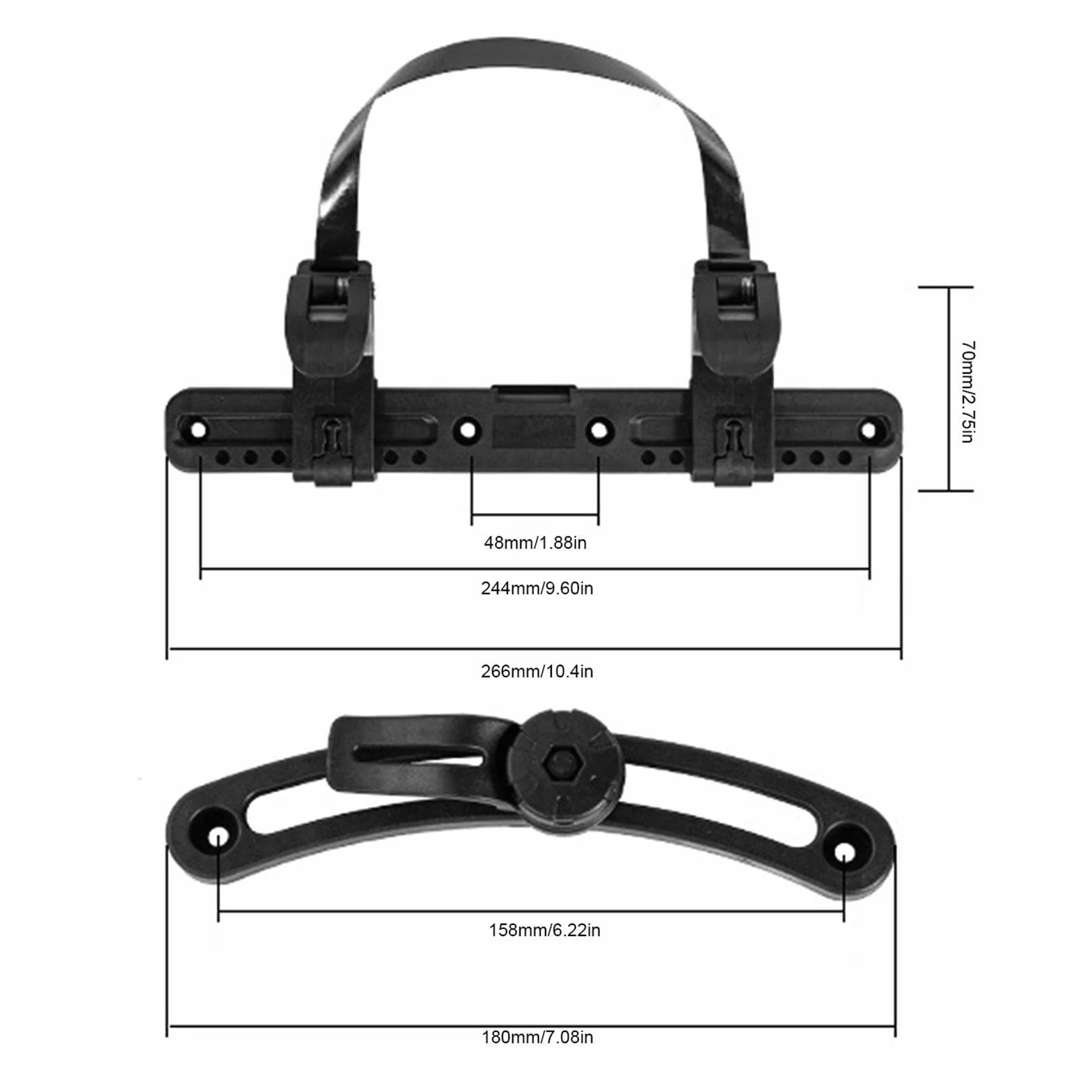 TAYSTE Borsa Laterale per Bicicletta, Clip per Fibbia 360 Gradi, Ricambio Resistente