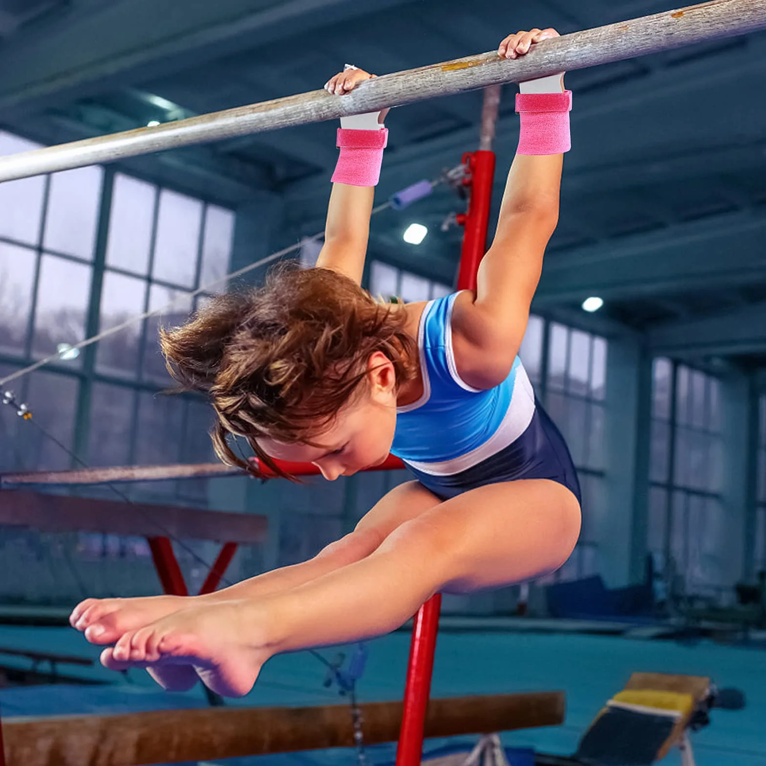 Abeillo Set di 2 Impugnature da Ginnastica per Bambini, Protezione Palmi e Supporto Polso