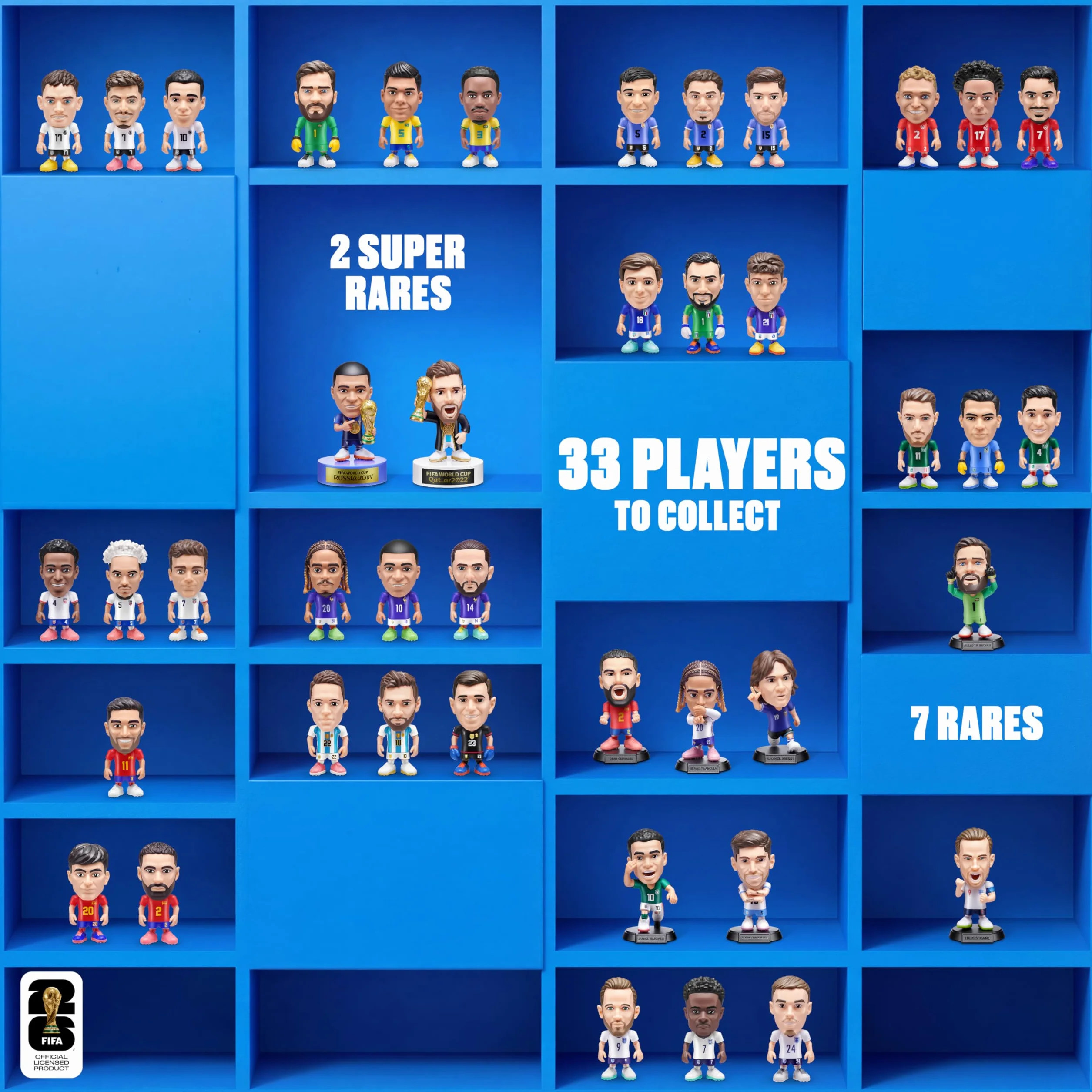 FIFA World Cup 2026 Ballers Series 1 Confezione da 2 by ZURU Figurine Calciatori da Collezione Ufficiali Capsula Sorpresa Bambini 3+