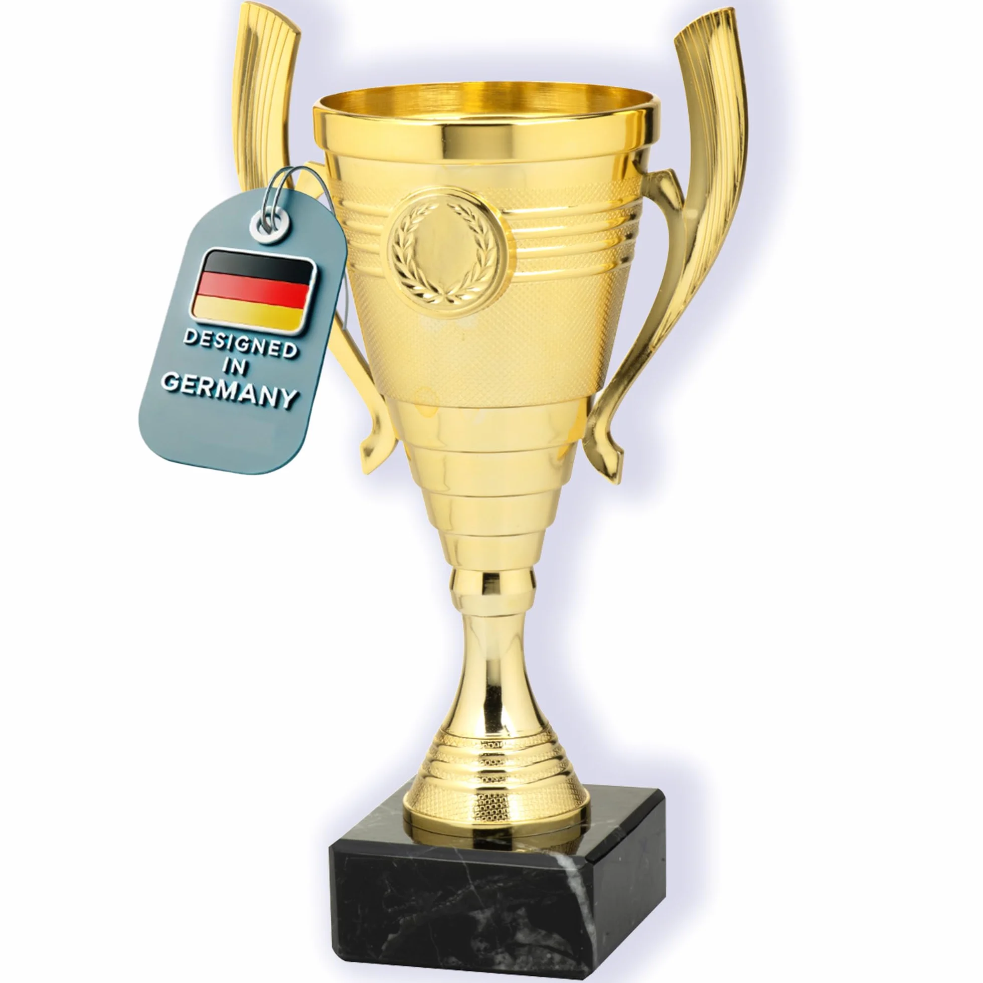 Larius Coppa 22 cm 415 g trofeo universale base in marmo personalizzabile per sport scuola concorsi premi