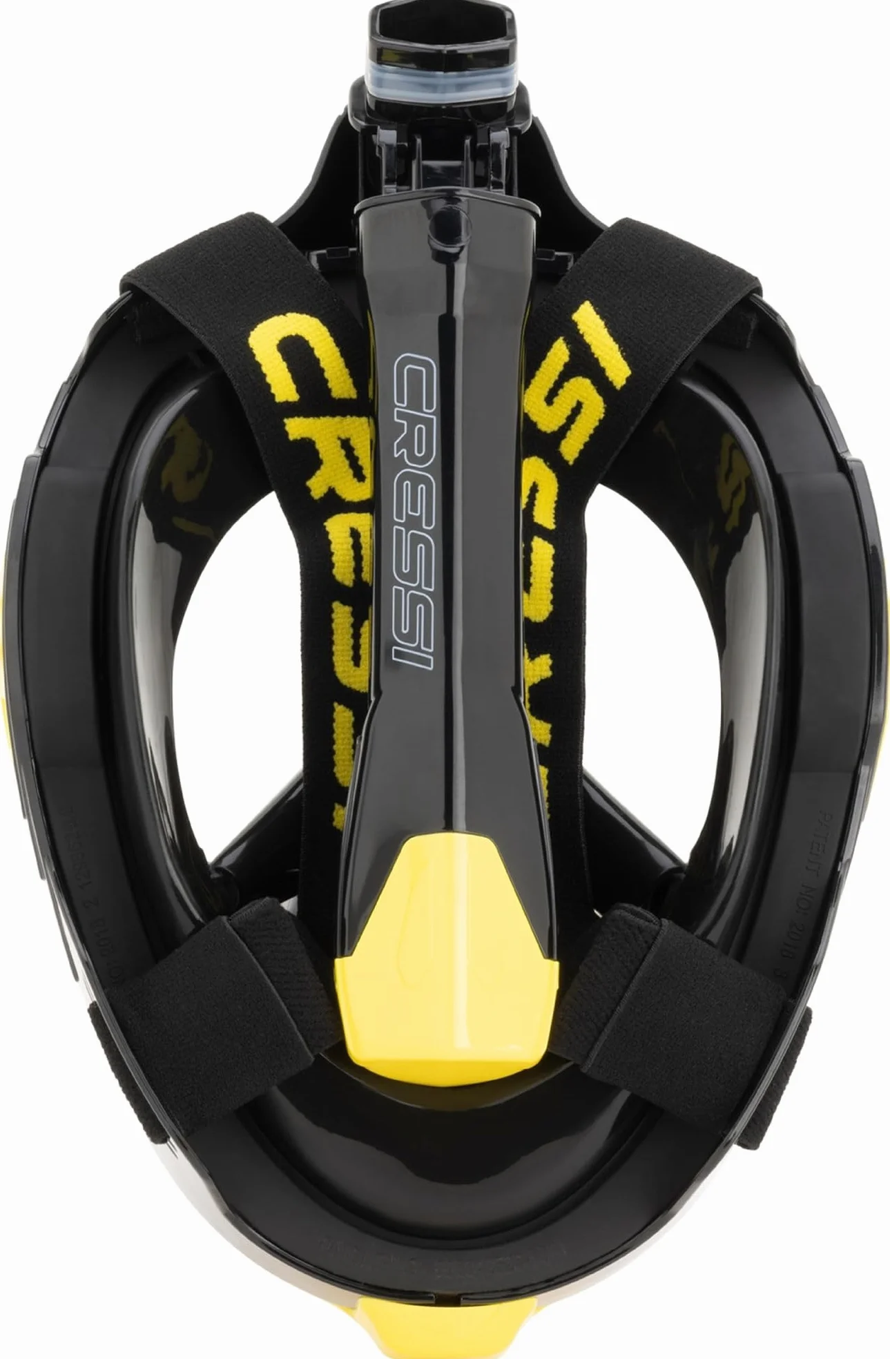 CRESSI Bali Full Face Mask - Maschera Snorkeling Integrale Unisex, Lente Ultra Chiara Anti Fog, 100% Silicone, Snorkel Dry con Valvole Sicurezza, Supporto Action Cam