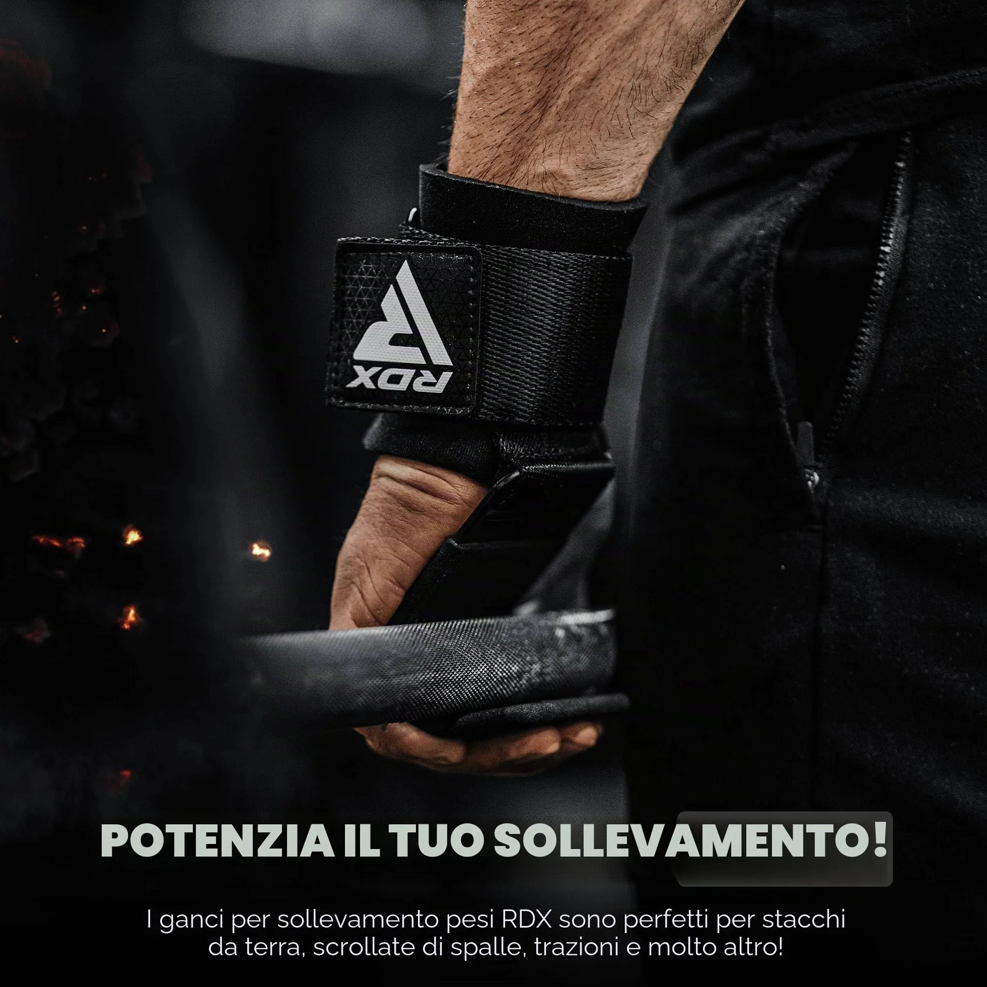 RDX Ganci Sollevamento Pesi, 8mm Neoprene Fasce Polsi Imbottita, Gomma Rivestito Impugnature Grips, Gym Gancio Cinghie Fitness Powerlifting