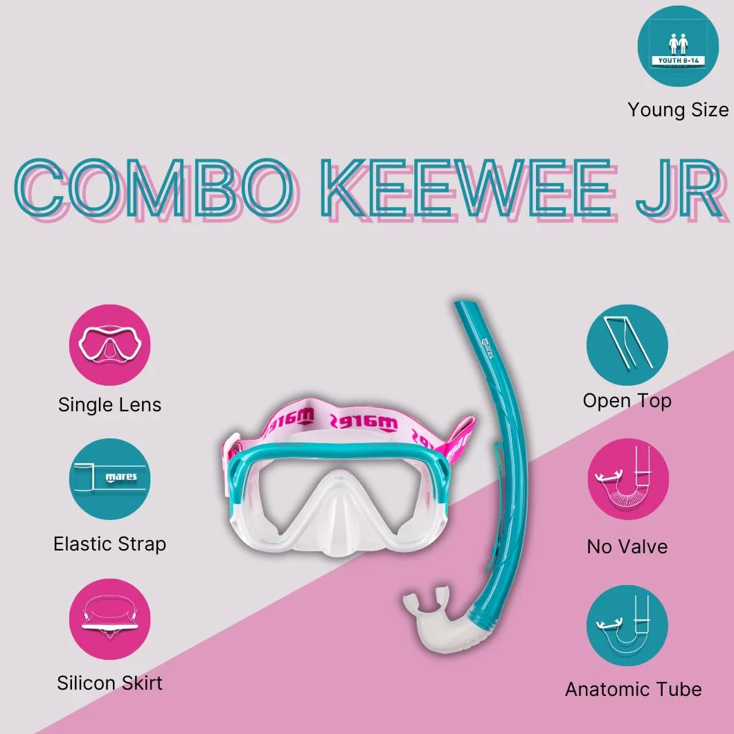 Mares Combo Keewee Jr Maschera Boccaglio Gioventù