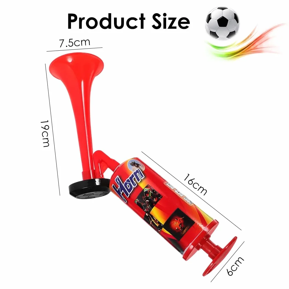 Cerioll Tromba da Stadio, Trombetta da Stadio Manuale, Air Horn per Partite di Calcio, Air Horns Signalhorn, per Partite di Calcio, Eventi Sportivi, Celebrazioni, Rosso