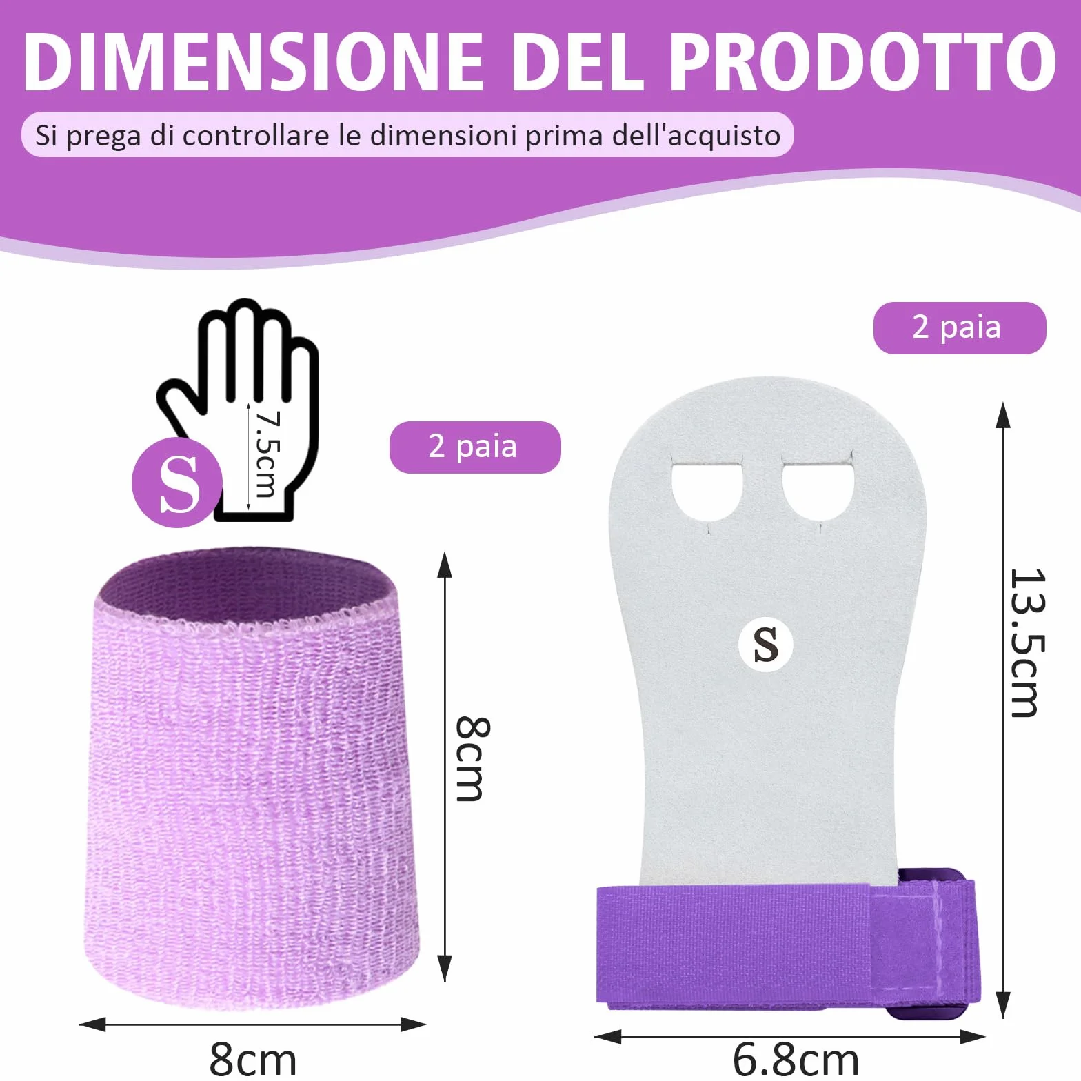 Scettar Set di Polsini da Ginnastica, 2 Paia Manopole Paracalli per Ginnastica Artistica, Falcon Grip Pad per Cross Training