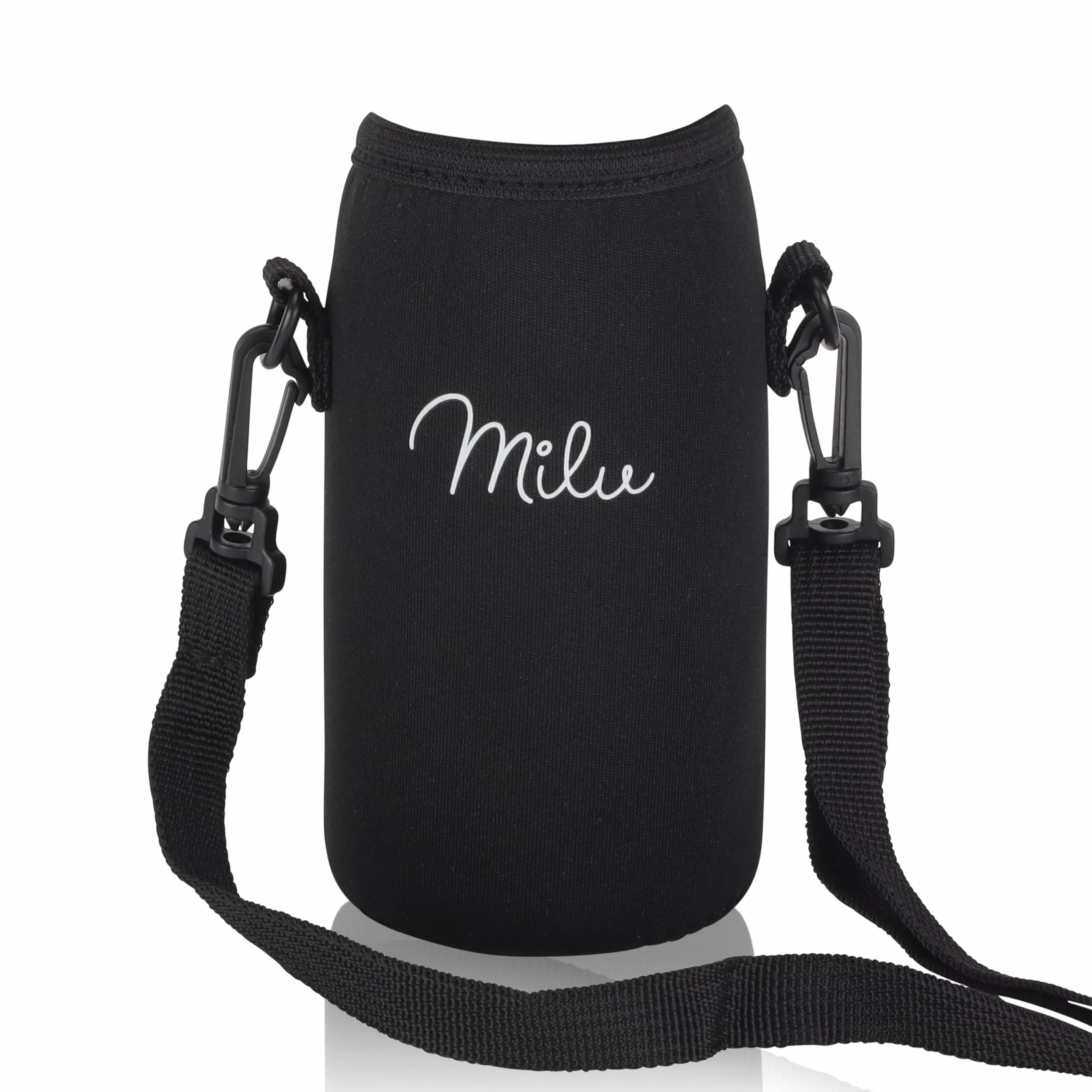 Milu Borsa termica in neoprene per piatto in acciaio inox, 350-1000 ml, con tracolla