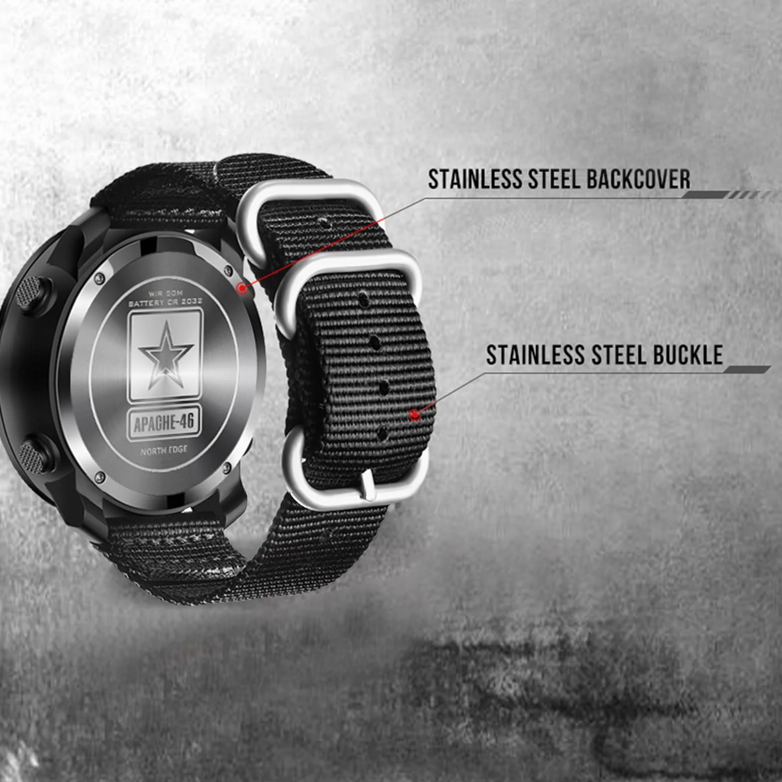 TFixol Orologio digitale multifunzionale da uomo, sportivo, corsa, nuoto, sport, altimetro, barometro, bussola, nero