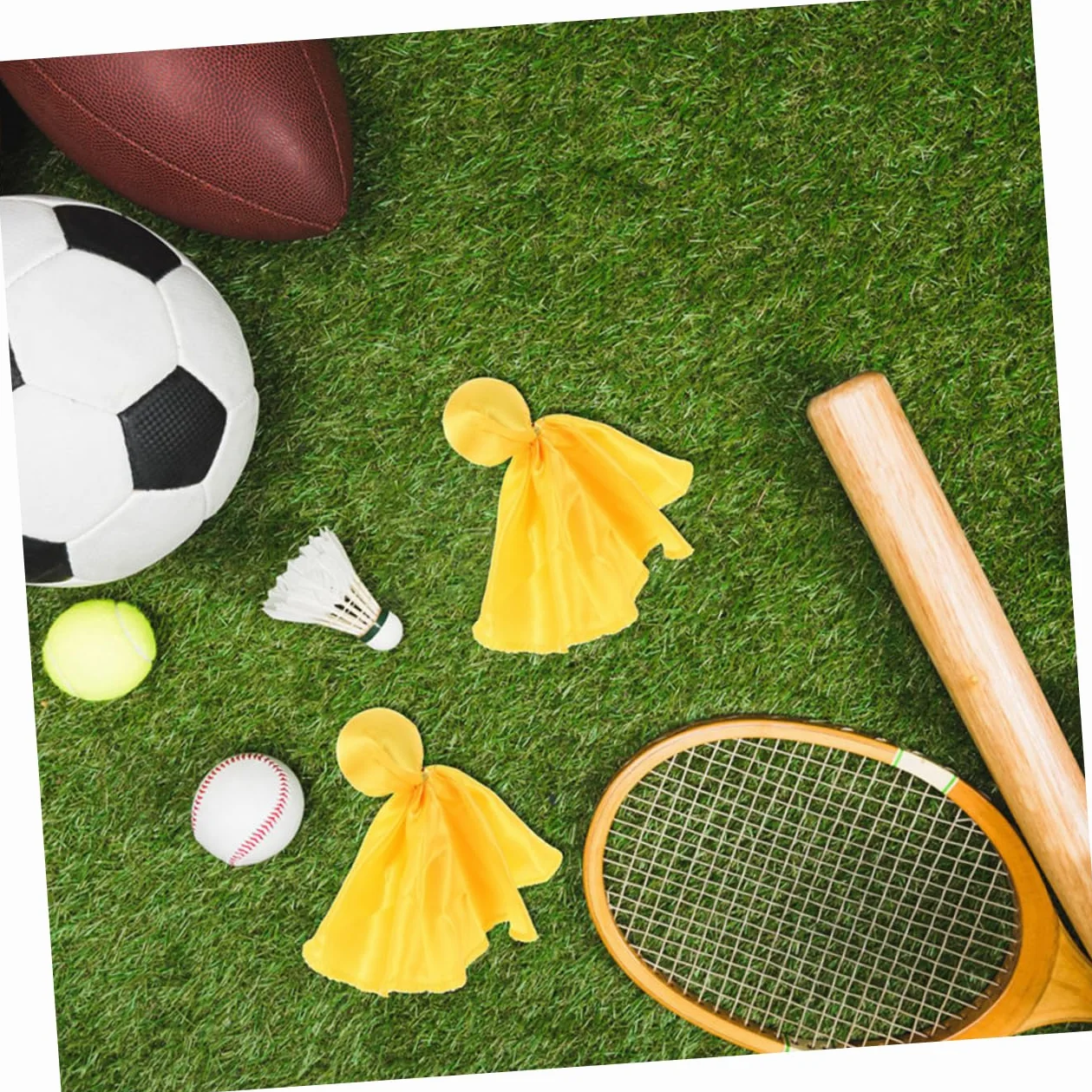 Milisten Bandiere Arbitrali Rosso Nylon Rugby Calcio Flag Football 6 Pz