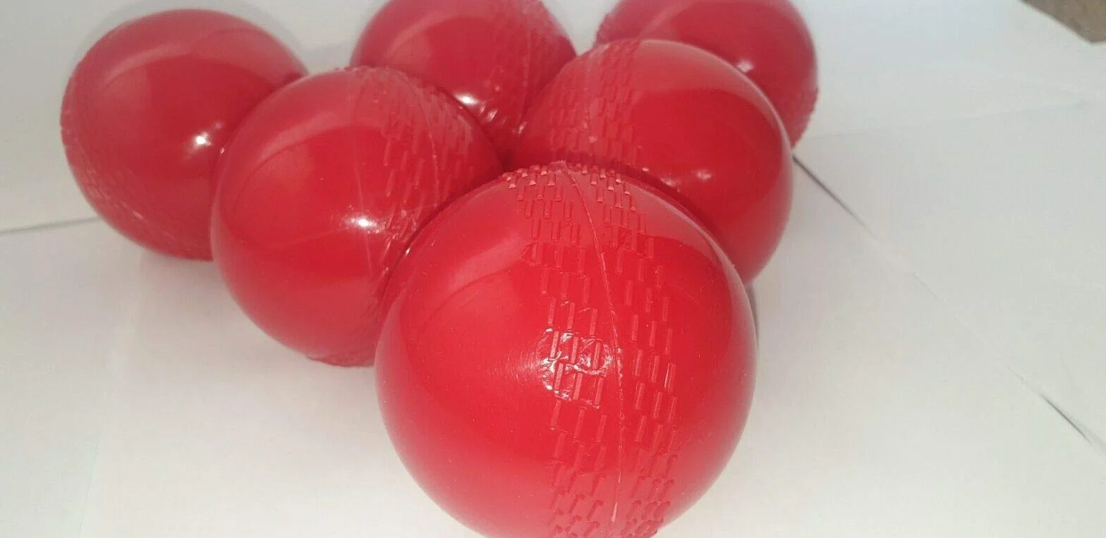 GoPlay Premium Gamma Windball Red Cricket Soft Indoor Training Club Outdoor Wind Ball (6-Pack)