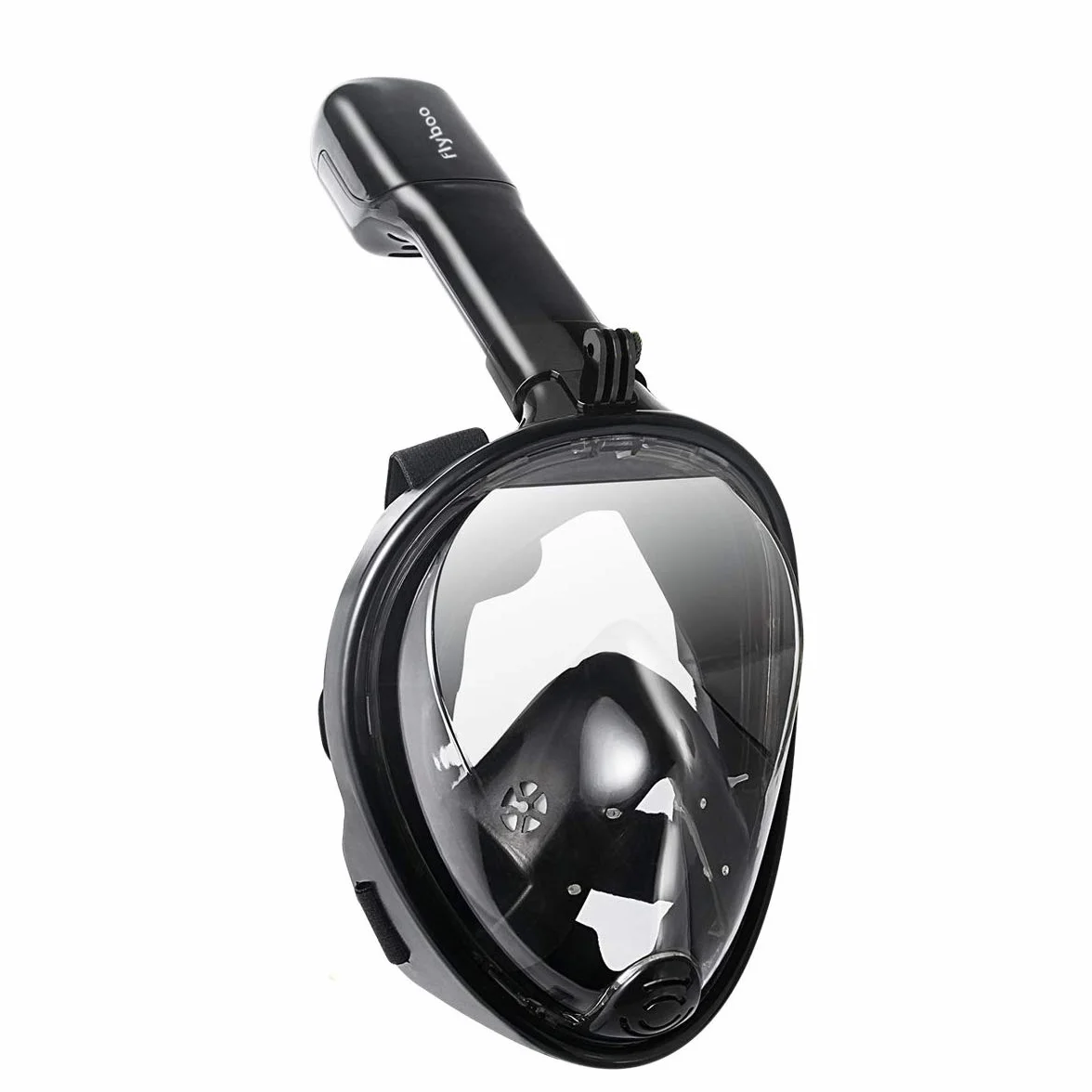 Flyboo Maschera da Snorkeling,Maschera Subacqueacon con Visuale Panoramica 180° Design Pieno Facciale e Compatibile con Videocamere Sportive Maschera per Immersioni per Adulti Bambini