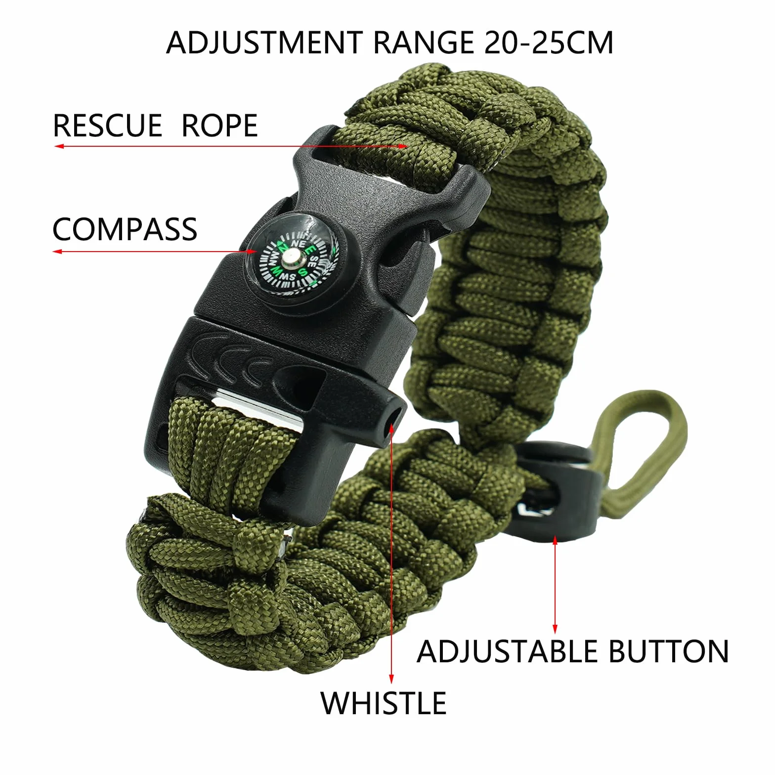 Bivy Bags per sopravvivenza all'aperto con braccialetto di emergenza