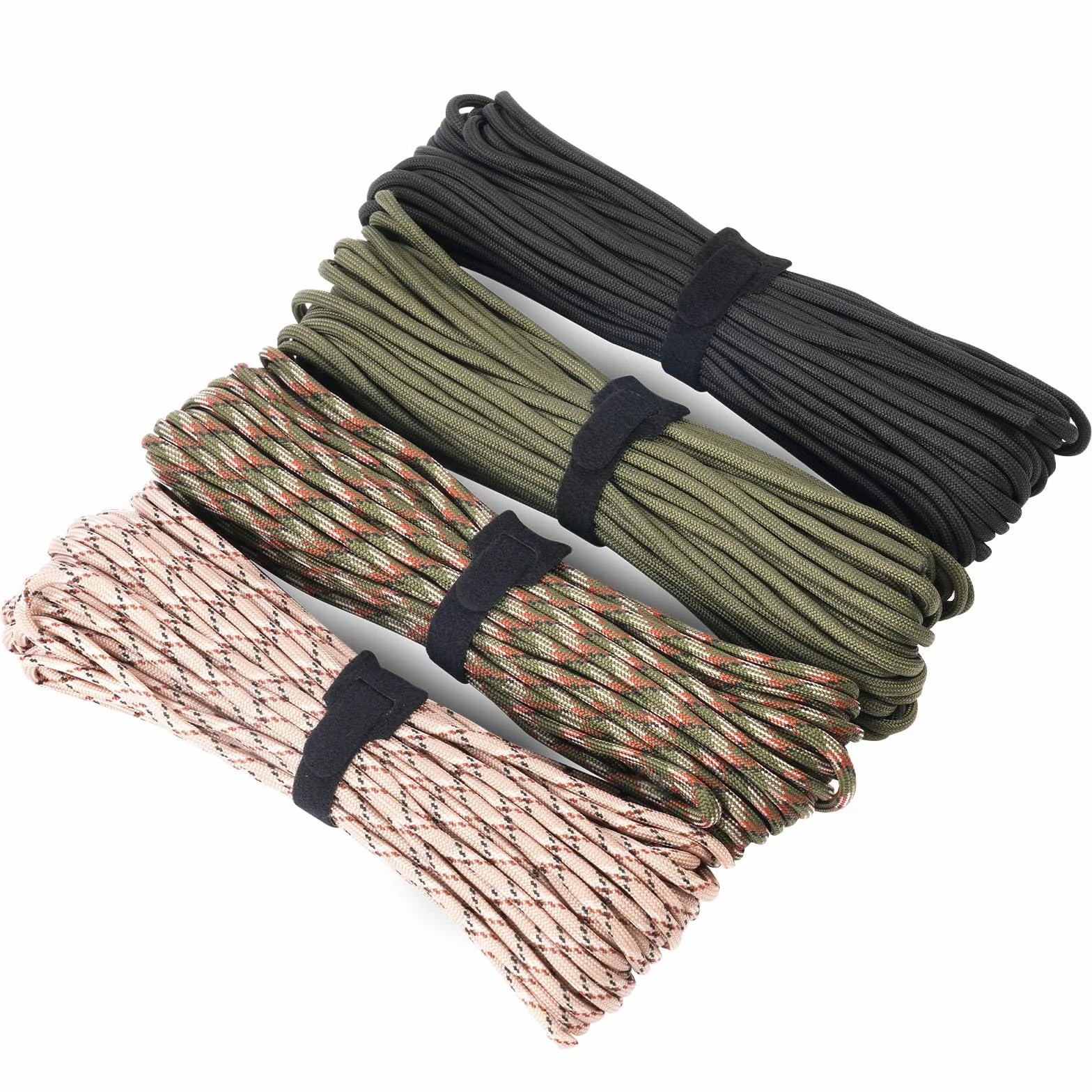 Paracord 4mm 7 Fili 15M Tipo III Nylon 250kg Carico di Rottura per Campeggio Sopravvivenza