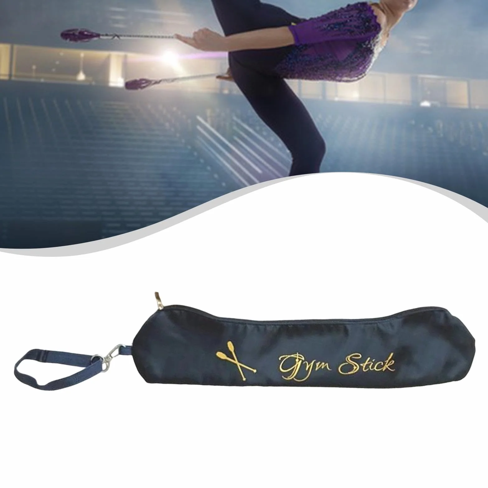 Borsa per Bastoncini da Ginnastica in Nylon Leggera Portatile con Cerniera