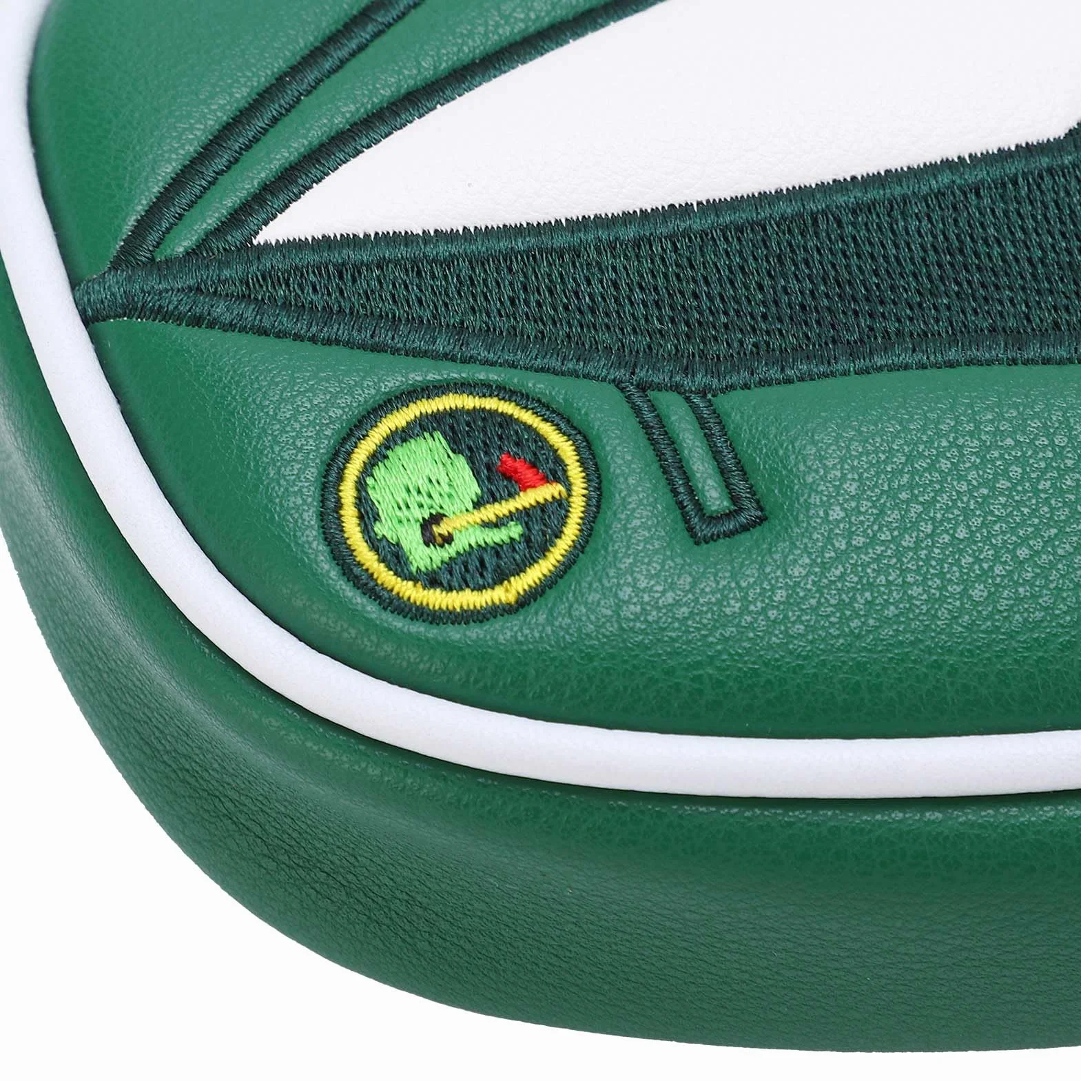 Copriputter da golf putter cover Copriputter a Semicerchio Copricapo per Putter per Mazzuolo Copriprotezione per Stecca Ricamato Verde Copricapo per Putter Copri teste per mazza da golf