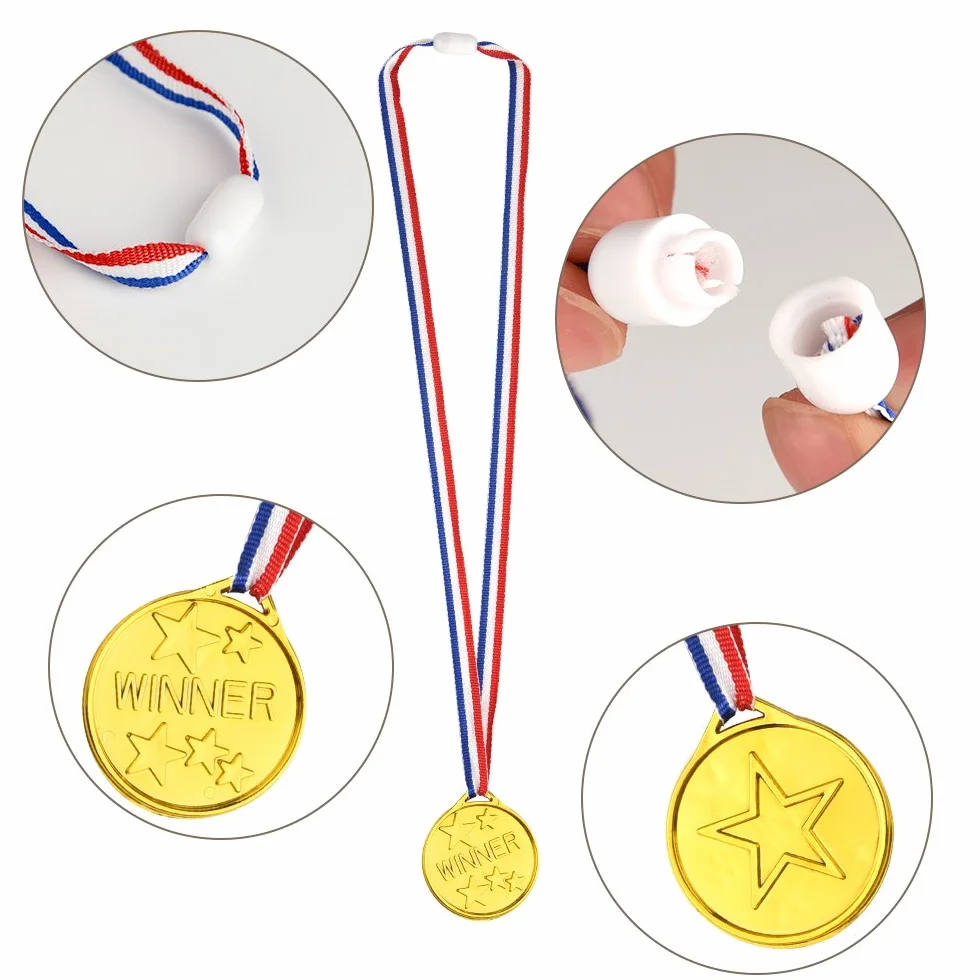 FEPITO 30 Pezzi Medaglie da Trofeo in Oro per Premi per Bambini Sport