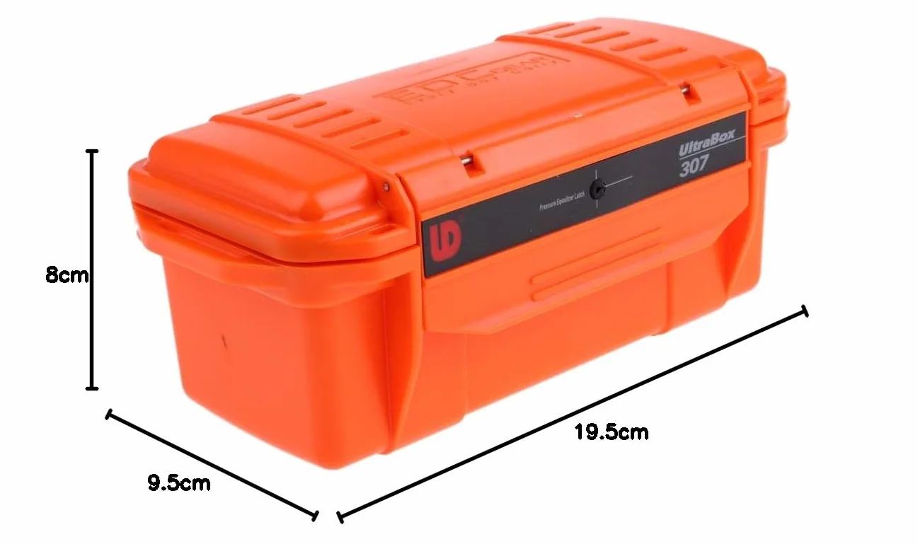 Baoblaze Outdoor Antiurto Impermeabile Scatola Sopravvivenza Plastica Contenitore Custodia Attrezzo Arancia