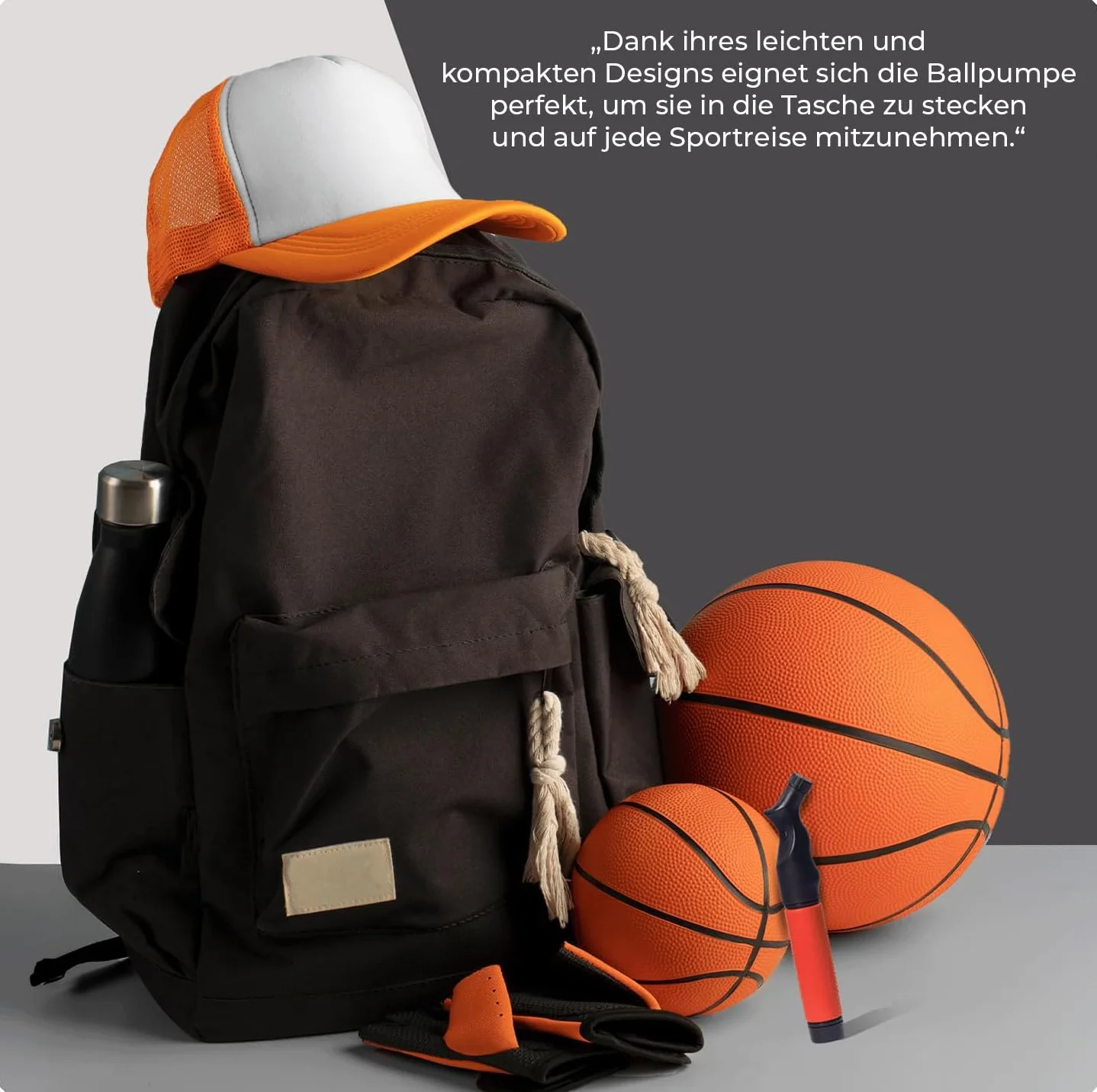 Pompa per palloni con ago – Pompa portatile per calcio, basket, pallavolo, rugby