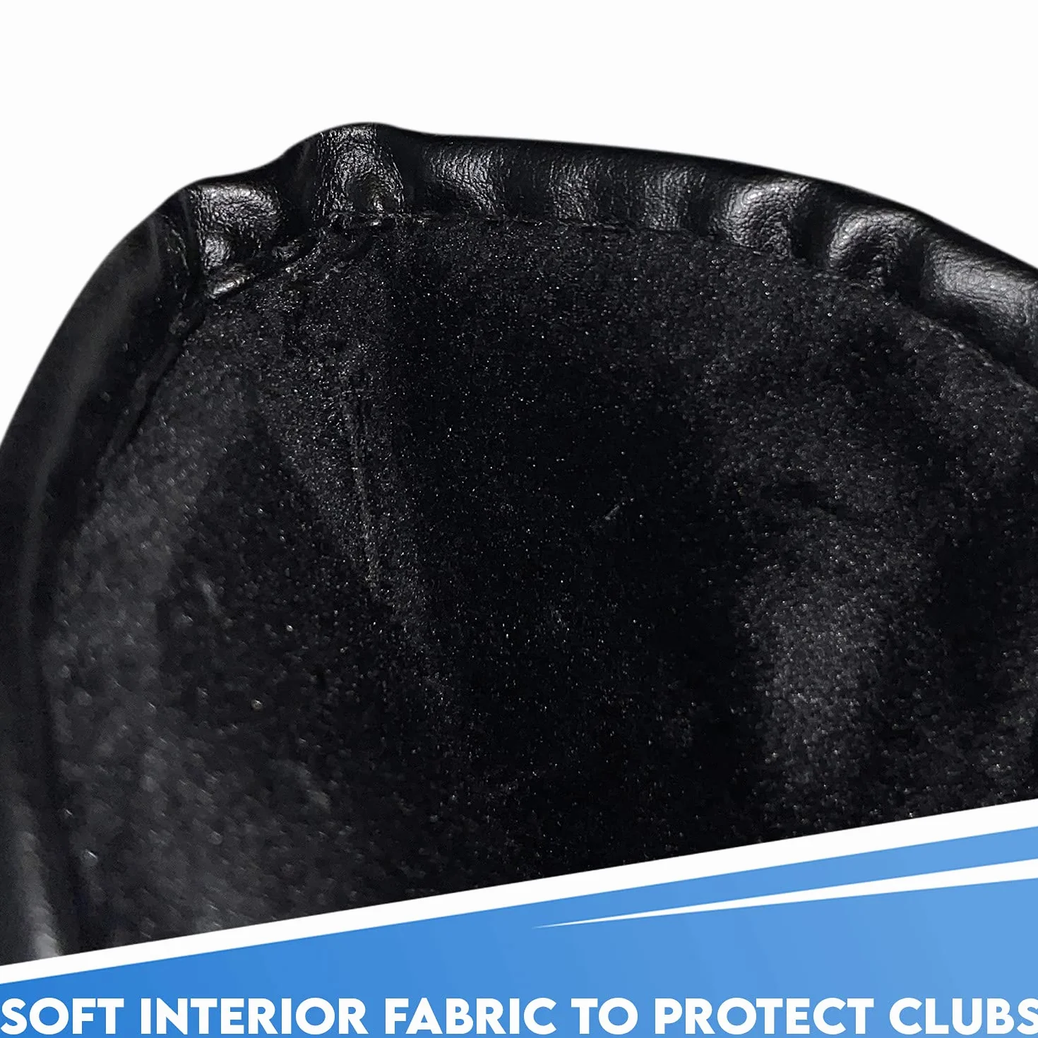 Set di 10 copritesta per mazze da golf in pelle magnetica con zeppa