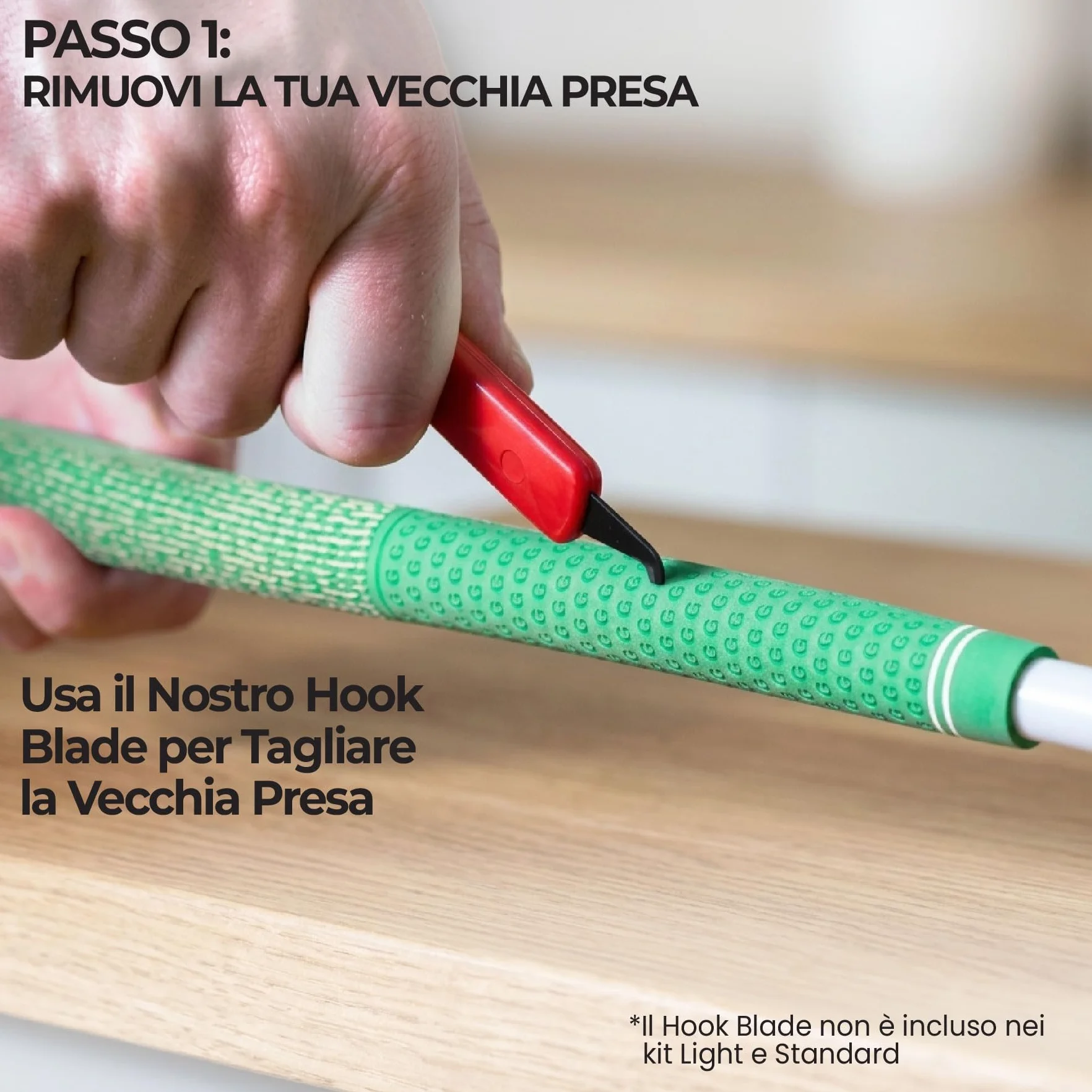 Kit di impugnatura da golf con lama a gancio, 15 o 30 strisce di nastro antiscivolo, solvente 147 o 236 ml, impugnatura in gomma