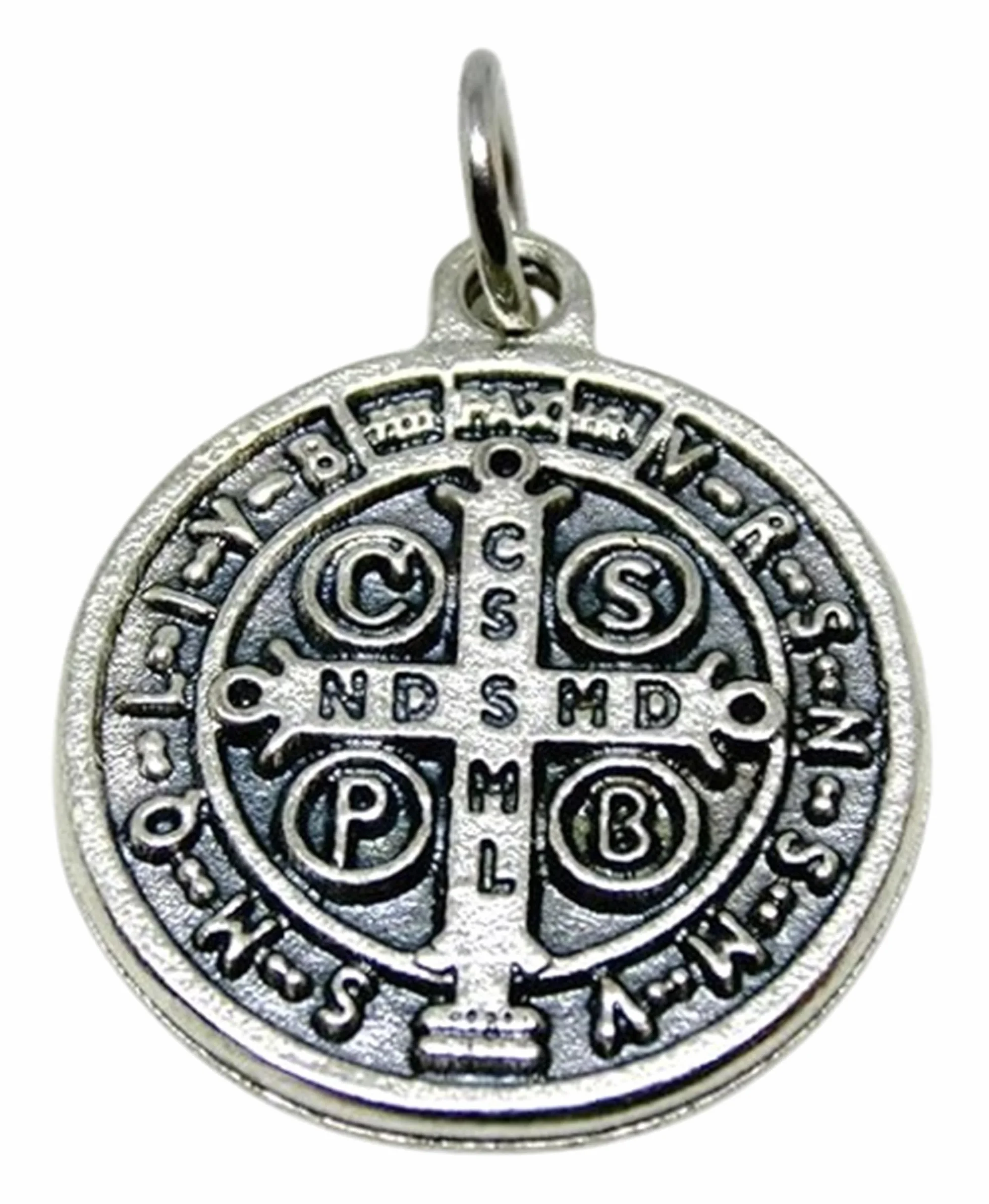 GTBITALY 60.048.30 Medaglia di San Benedetto Argento 2 cm con Anello Esorcista