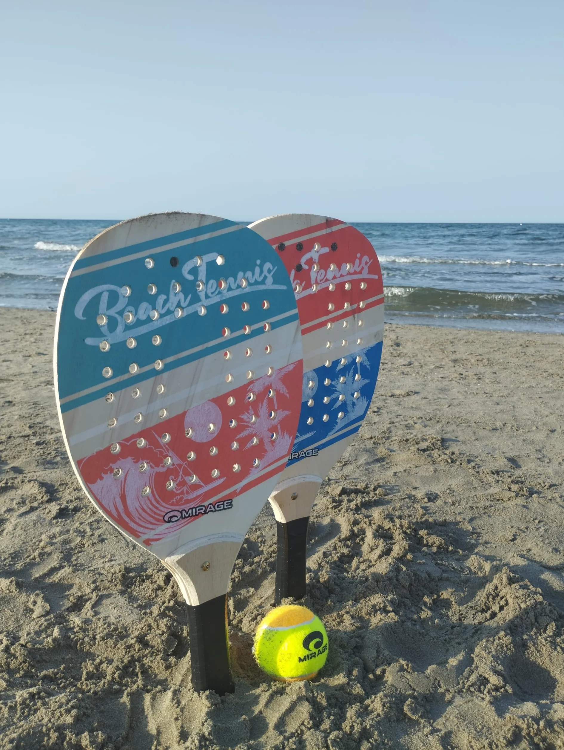 oppia Racchette da Spiaggia Beach Tennis Set con Pallina Morbida Leggere e Resistenti per Gioco all'Aperto