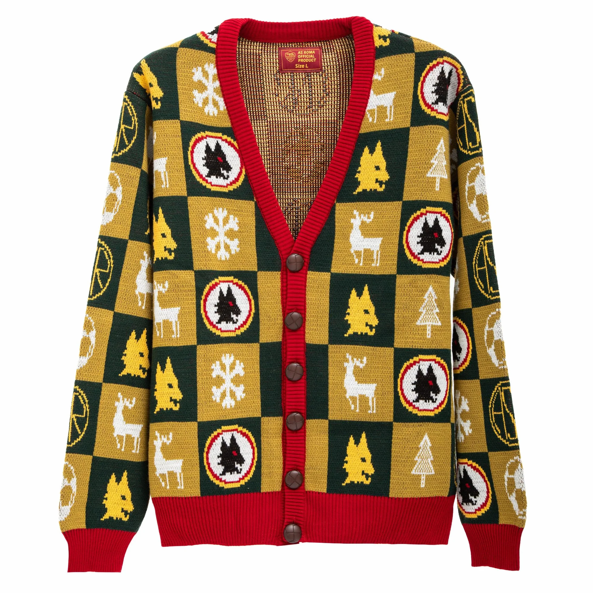 AS Roma Christmas Cardigan 24-25 - XXL