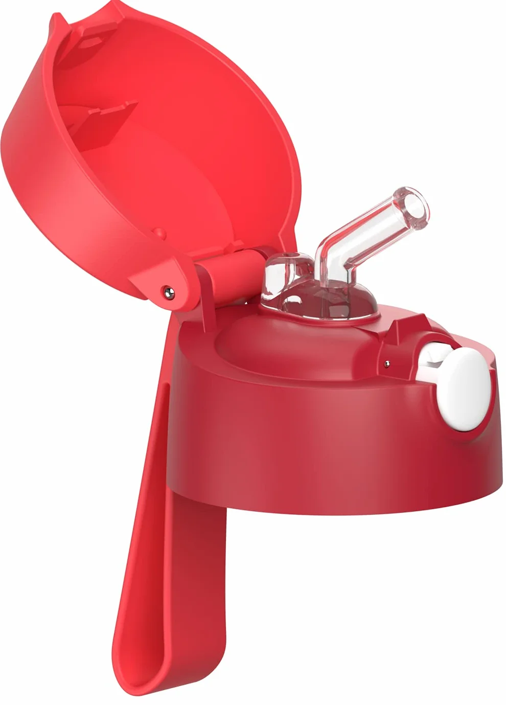 Coperchio di ricambio JARLSON® con boccaglio in silicone per flaconi CHARLI ed EMI rosso