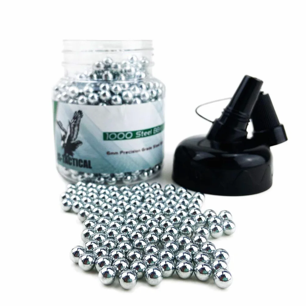 FOXCUP JSTactical Flacone 1000 pallini metallici 6 mm 0,90 gr per pistole