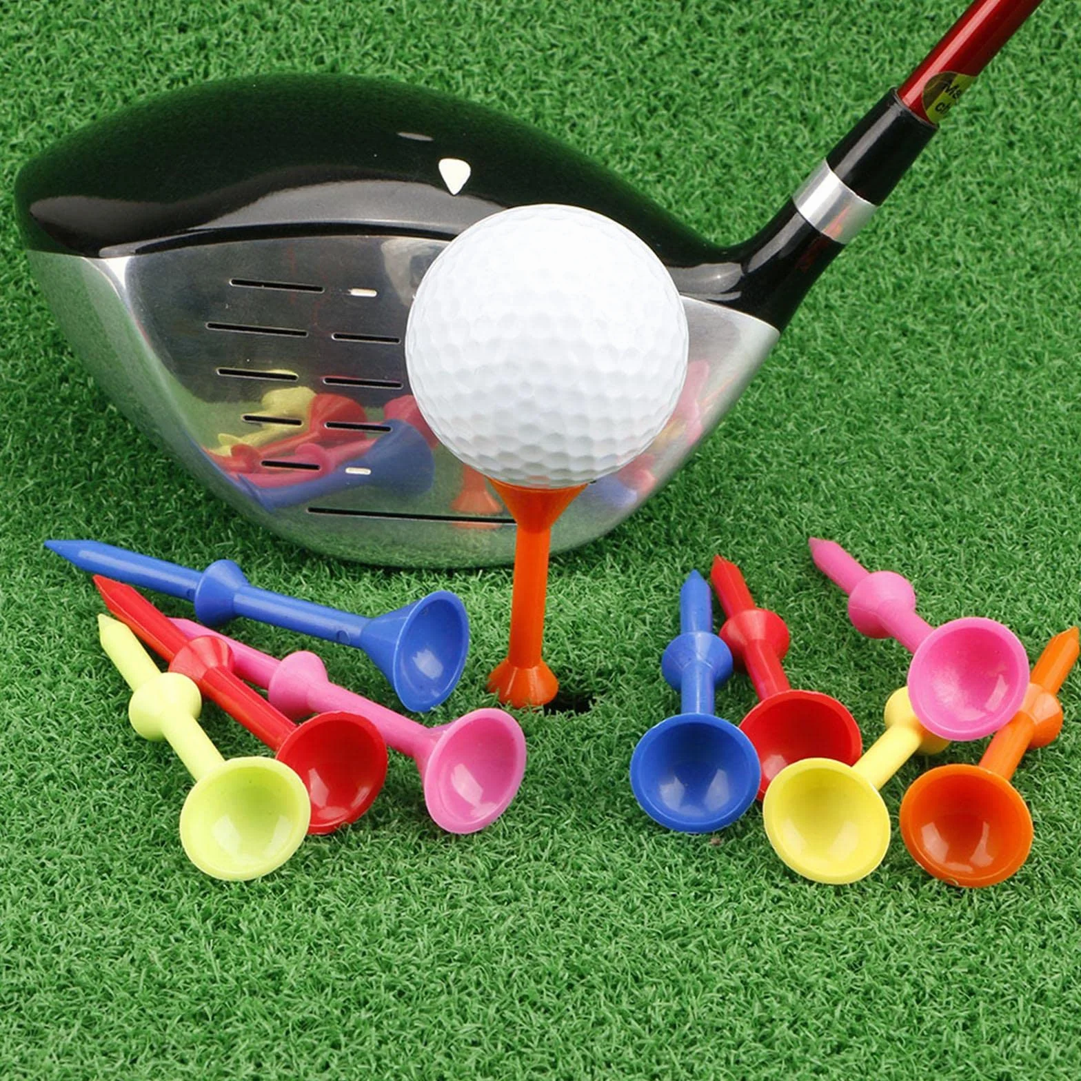 Tee da golf a cuneo in plastica professionale 12x Range pratica guida flessibile 83mm