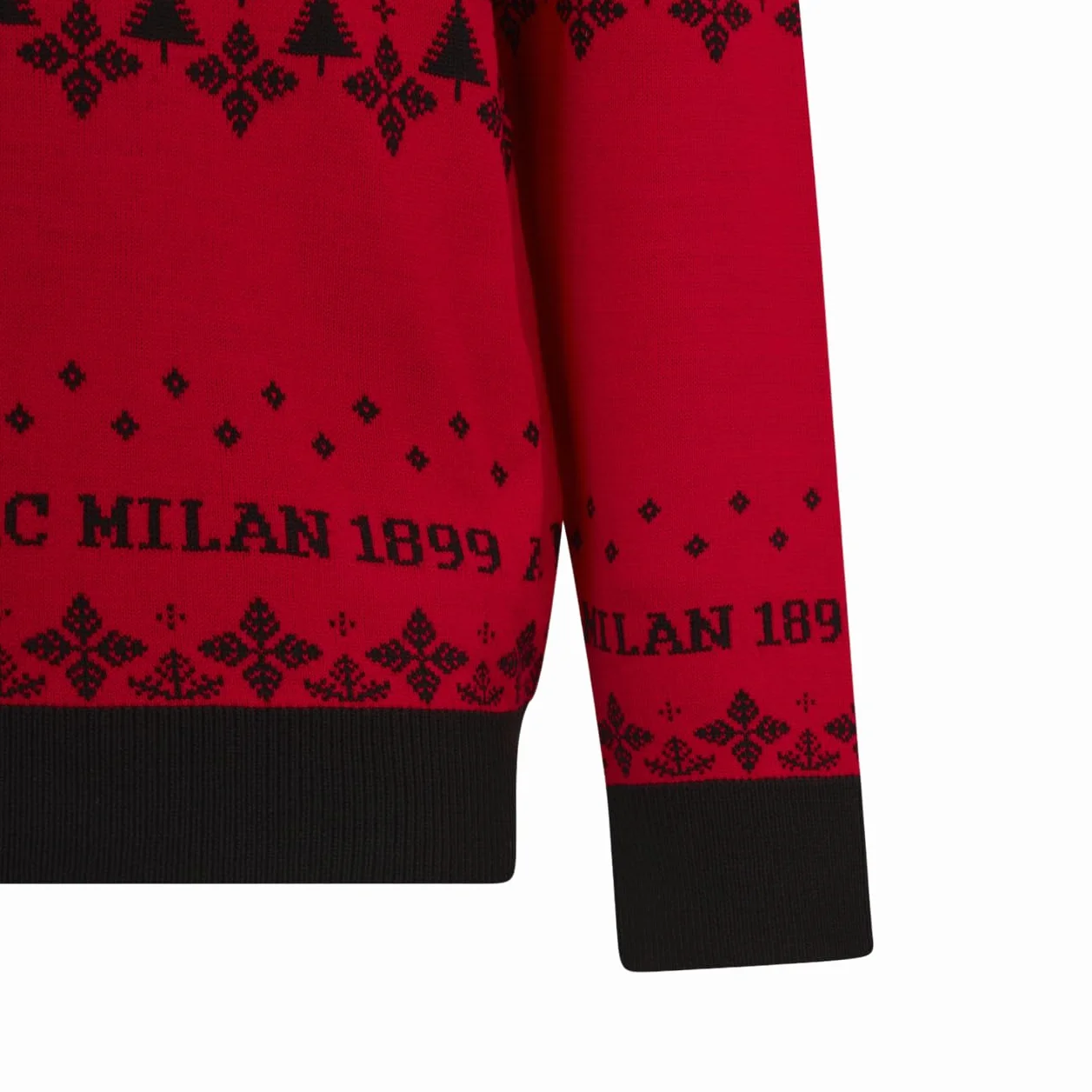 AC Milan Maglione di Natale 2024, Fantasia Natalizia in Morbido e Comodo Cotone, Prodotto Ufficiale Unisex, 12 Anni