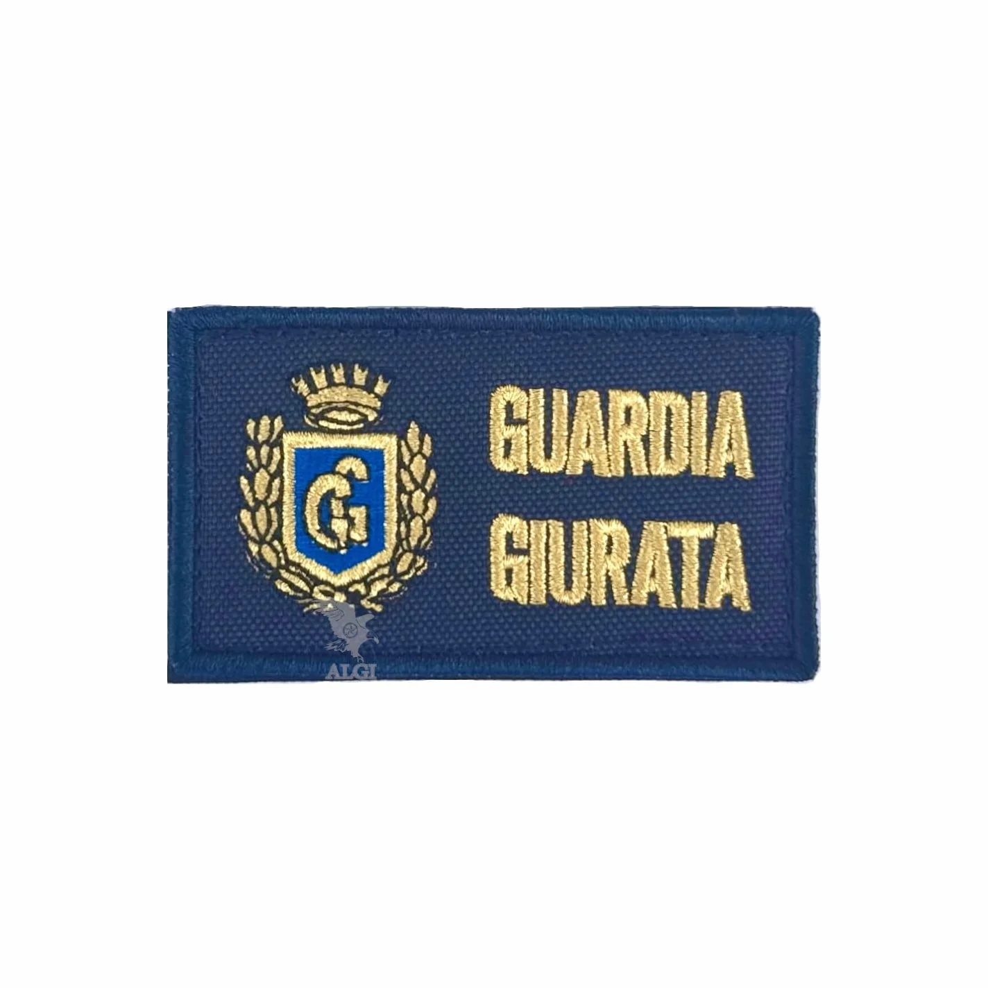Toppa Patch Guardia Giurata Con Stemma GPG 3D Adesione a Strappo 8.0x5.0 cm (BLU)