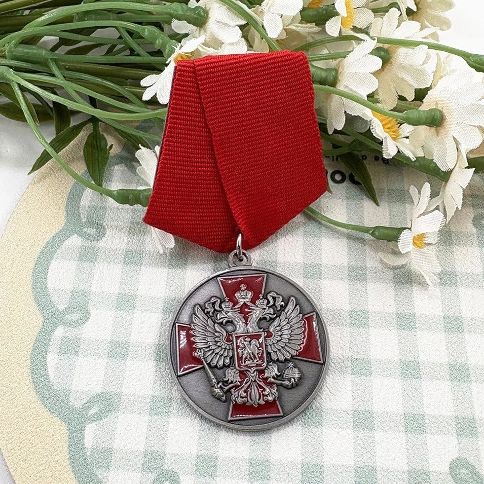 Medaglia Militare Sovietica Vintage Collezione con L'emblema di E L' Bicipite, Russia.