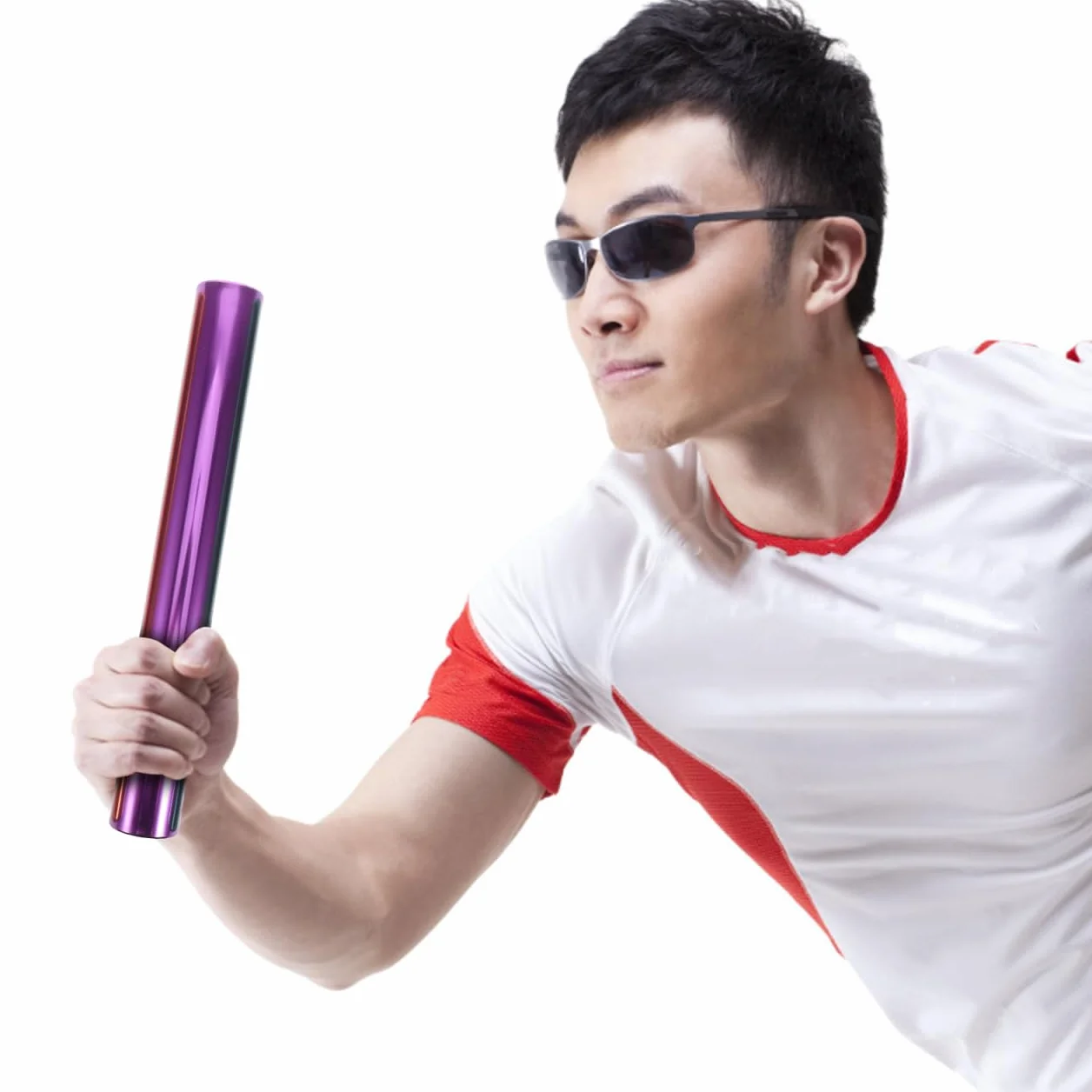 iplusmile 4 Bastoncini da Corsa a Staffetta in Alluminio con Placcatura Elettrolitica 11.81x1.50in per Atletica Leggera