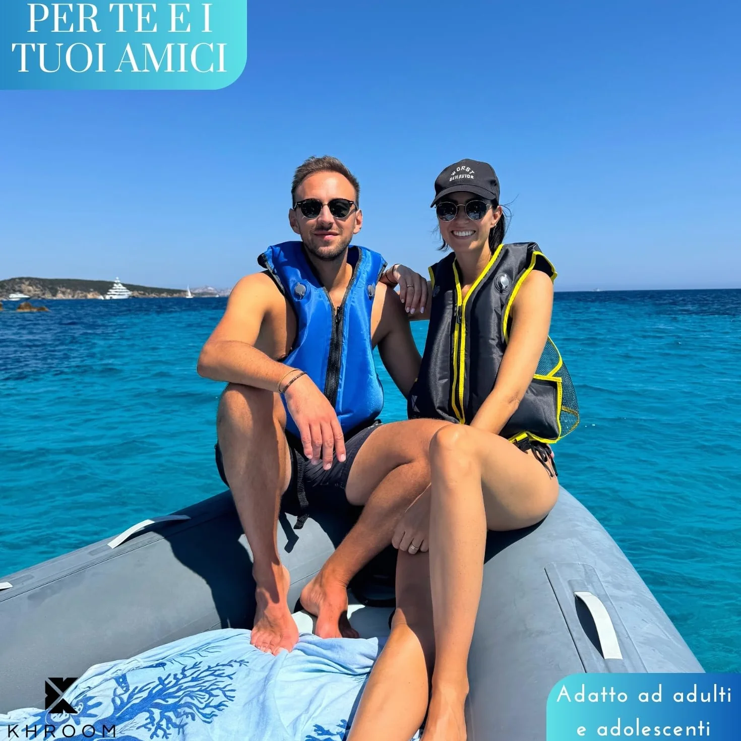 Gilet da snorkeling gonfiabile Khroom per Adulti 150–210 cm fino a 100 kg Kayak SUP