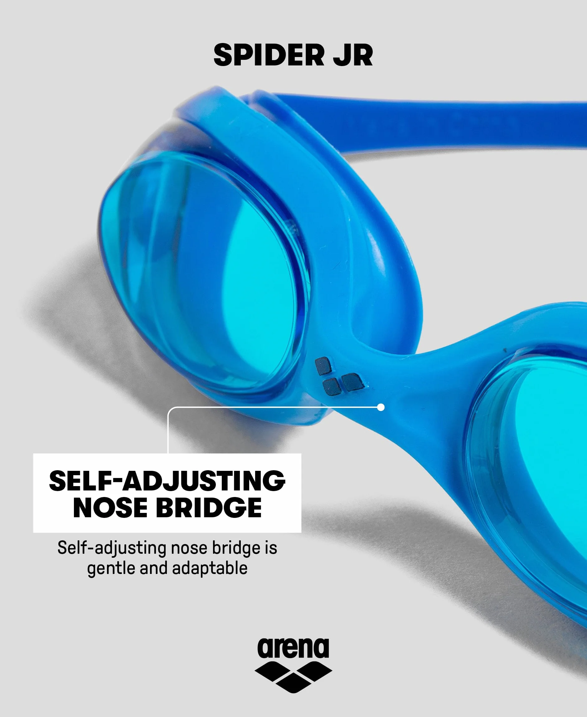 ARENA Spider Junior Mirror Occhialini Nuoto Anti-Appannamento Bambini Protezione UV Ponte Nasale Autoregolante
