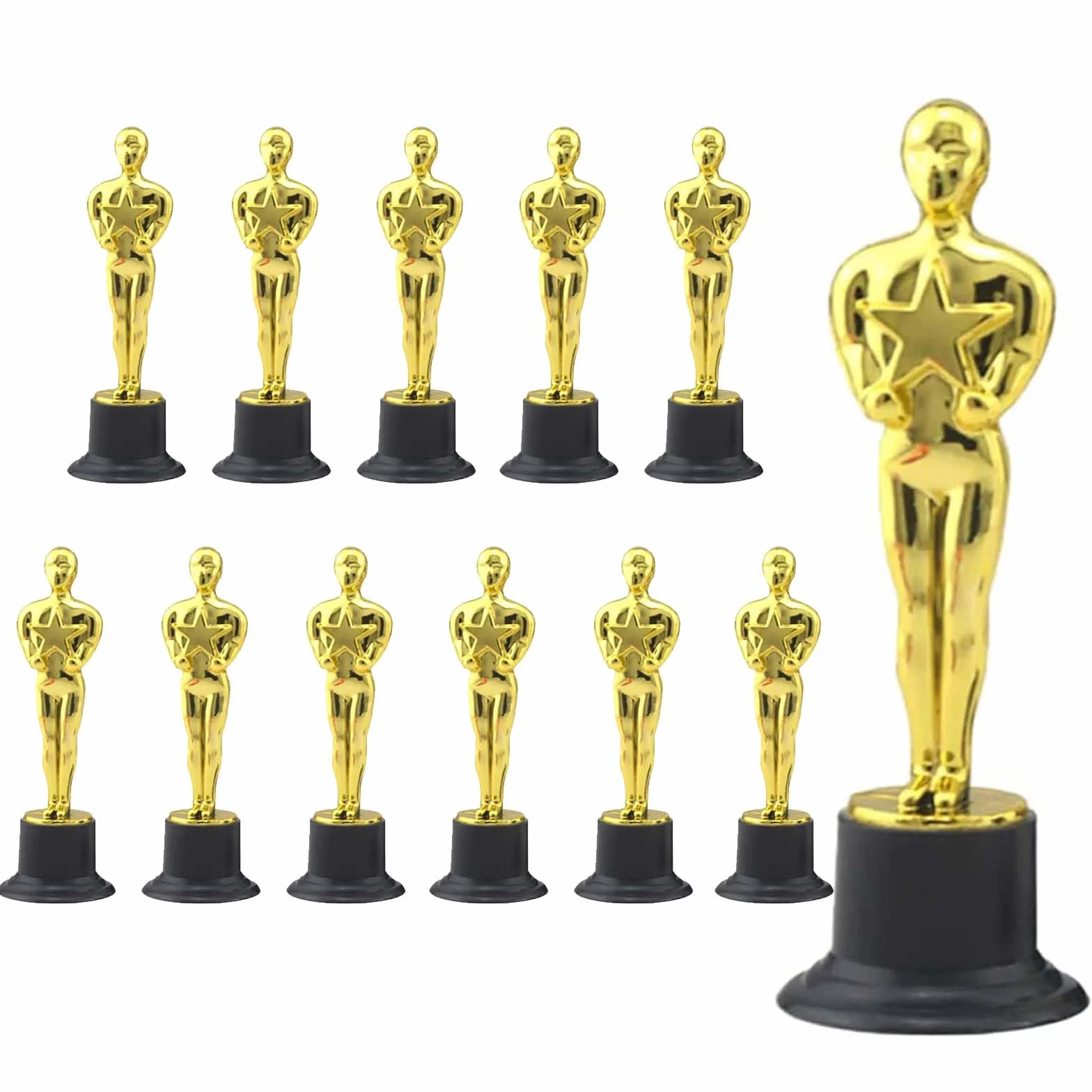 Trofei Calcio 12PCS, Coppa Trofeo Bambini, Plastica Placcata per Premi Sportivi